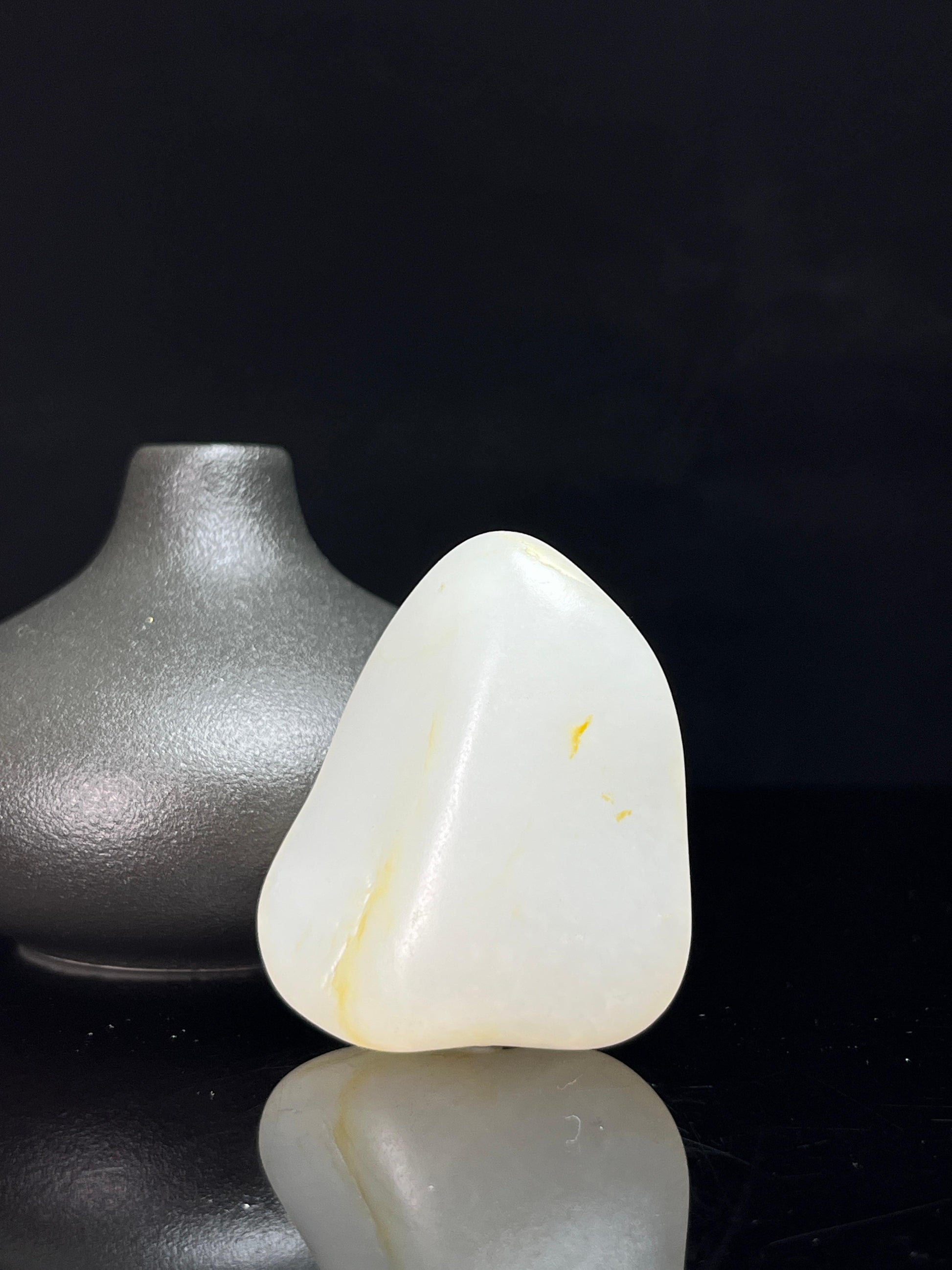 新疆和田玉籽料原石羊脂白玉挂件洒金皮2(yc235076)