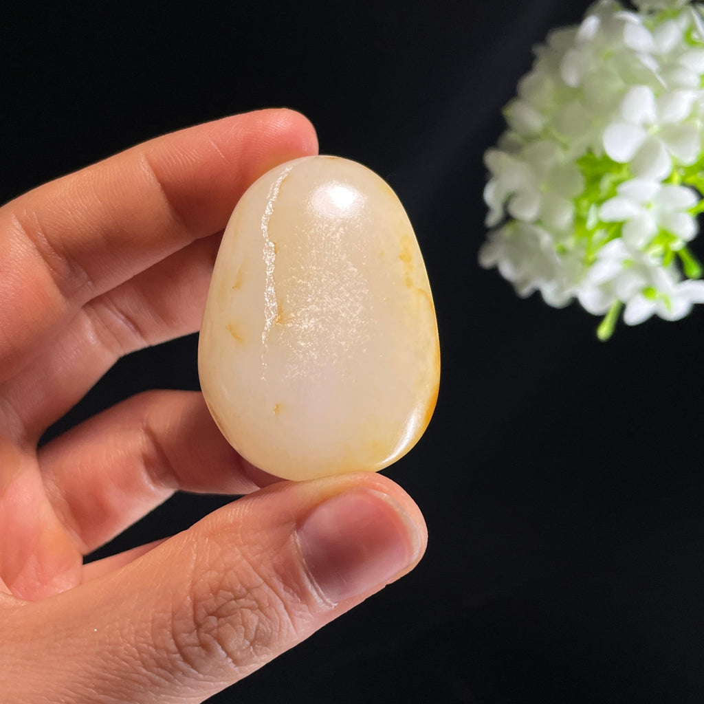 和田玉白玉“金泉漱石”洒金皮籽料（yc356016）