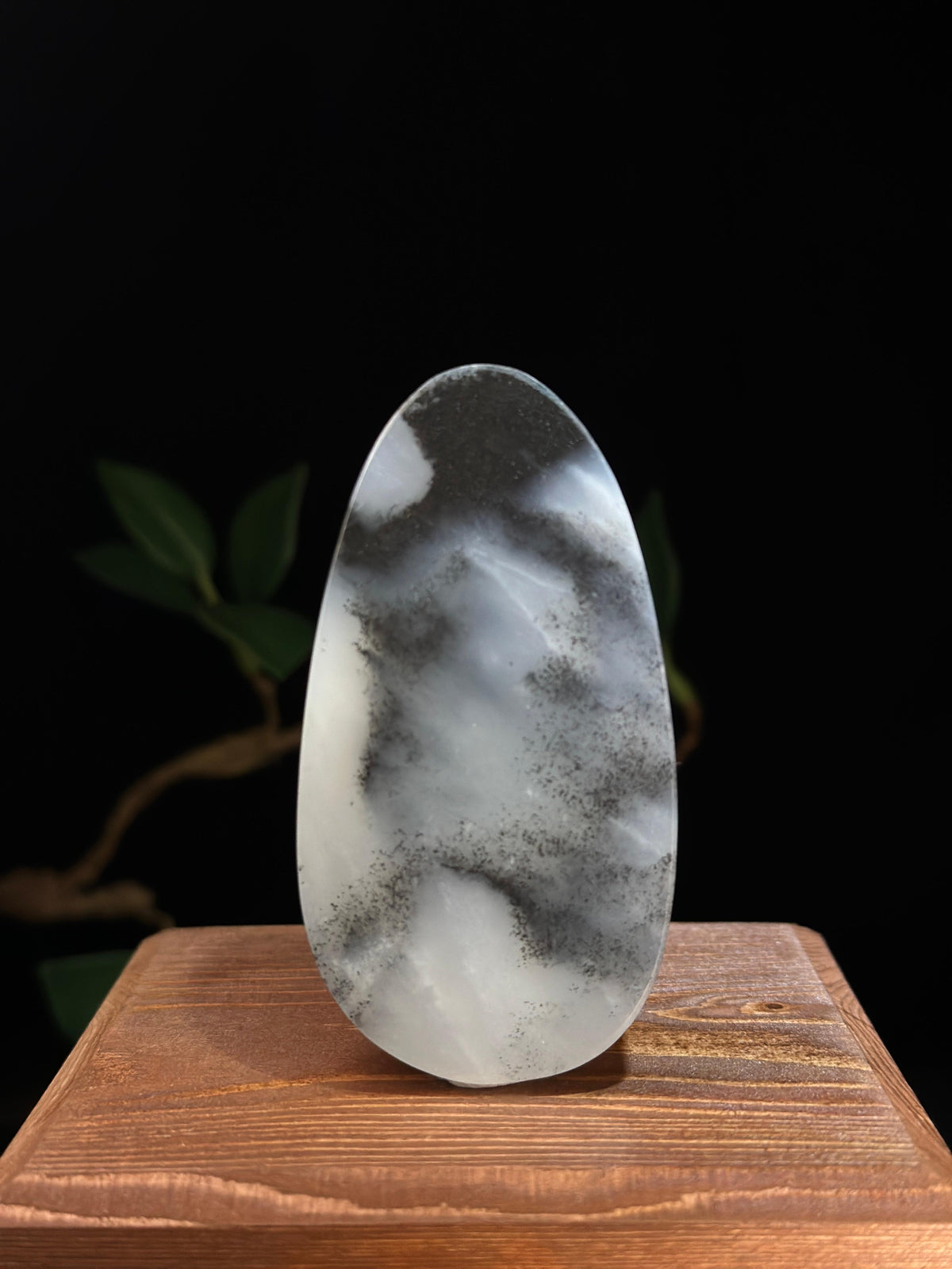 和田玉.青花水墨意境素牌（yc776412）