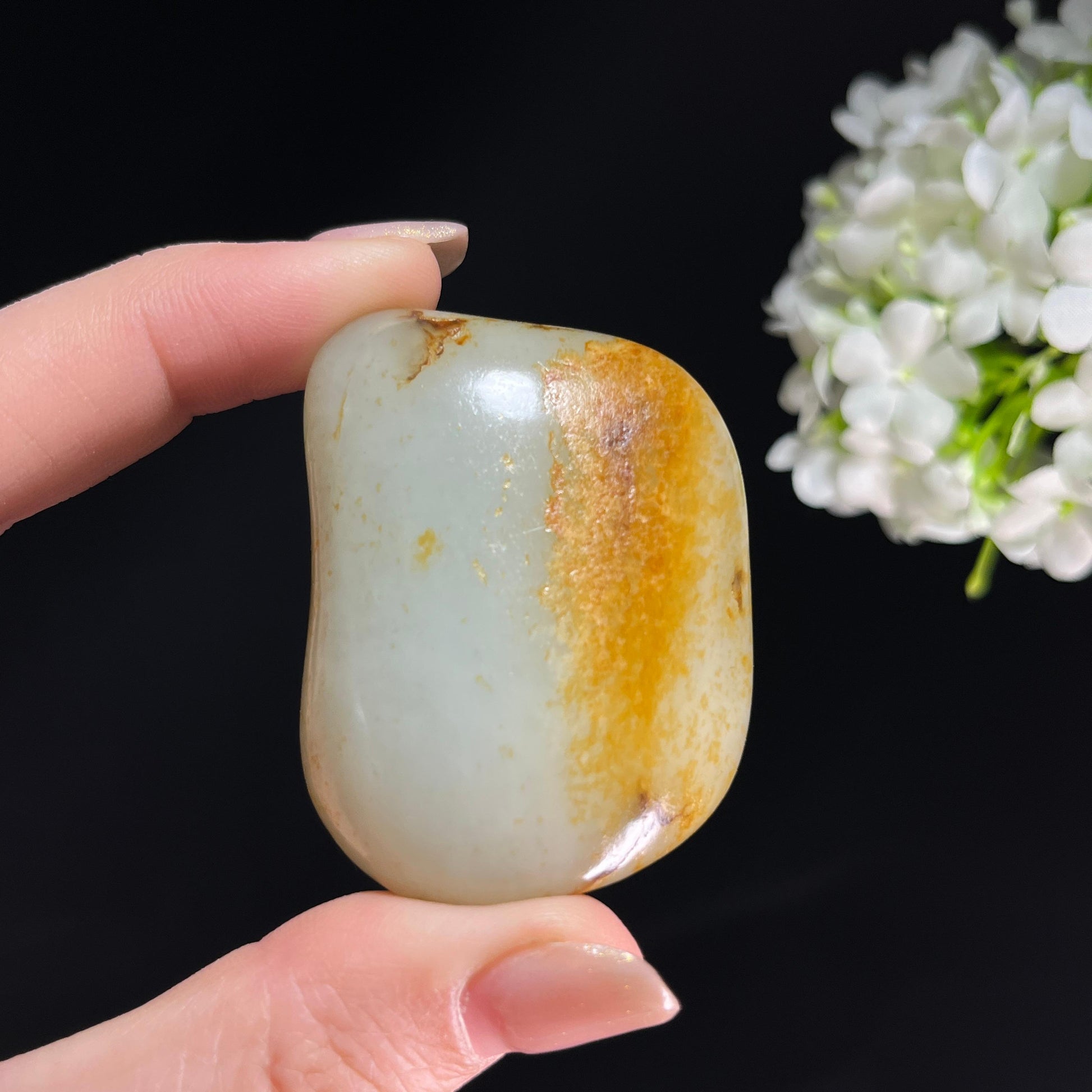 和田玉白玉“梅痕印玉”彩皮籽料（yc350479）