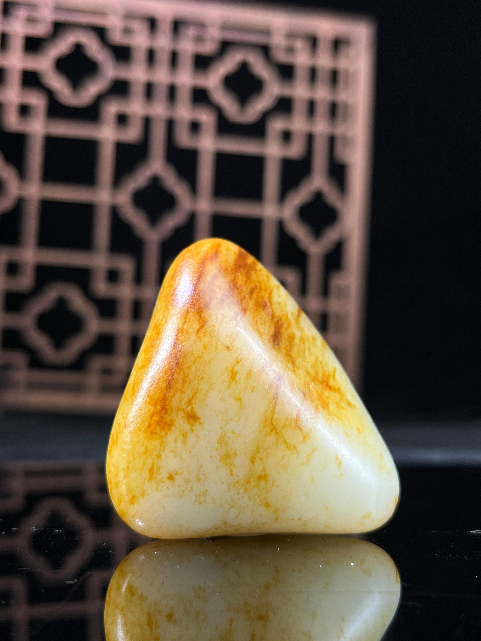 新疆和田玉白玉籽料原石洒金皮挂件10（yc234070）