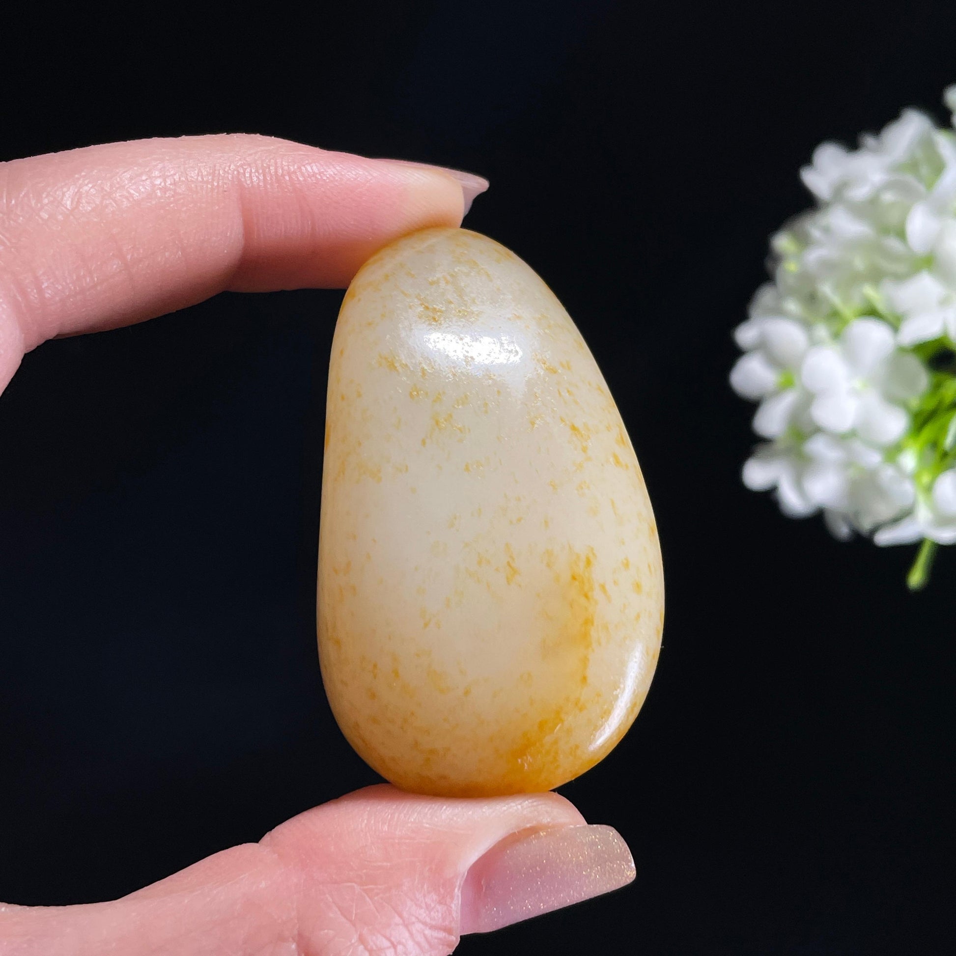 和田玉白玉“晓星散玉”洒金皮籽料（yc368214）