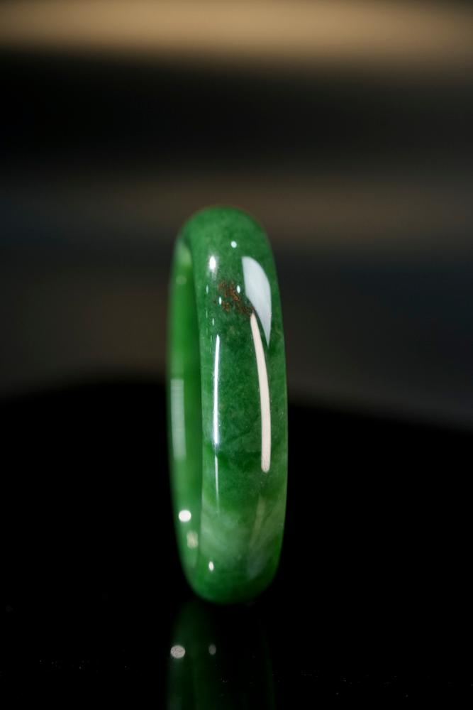 新疆天然和田玉碧玉手镯5（yc253292）