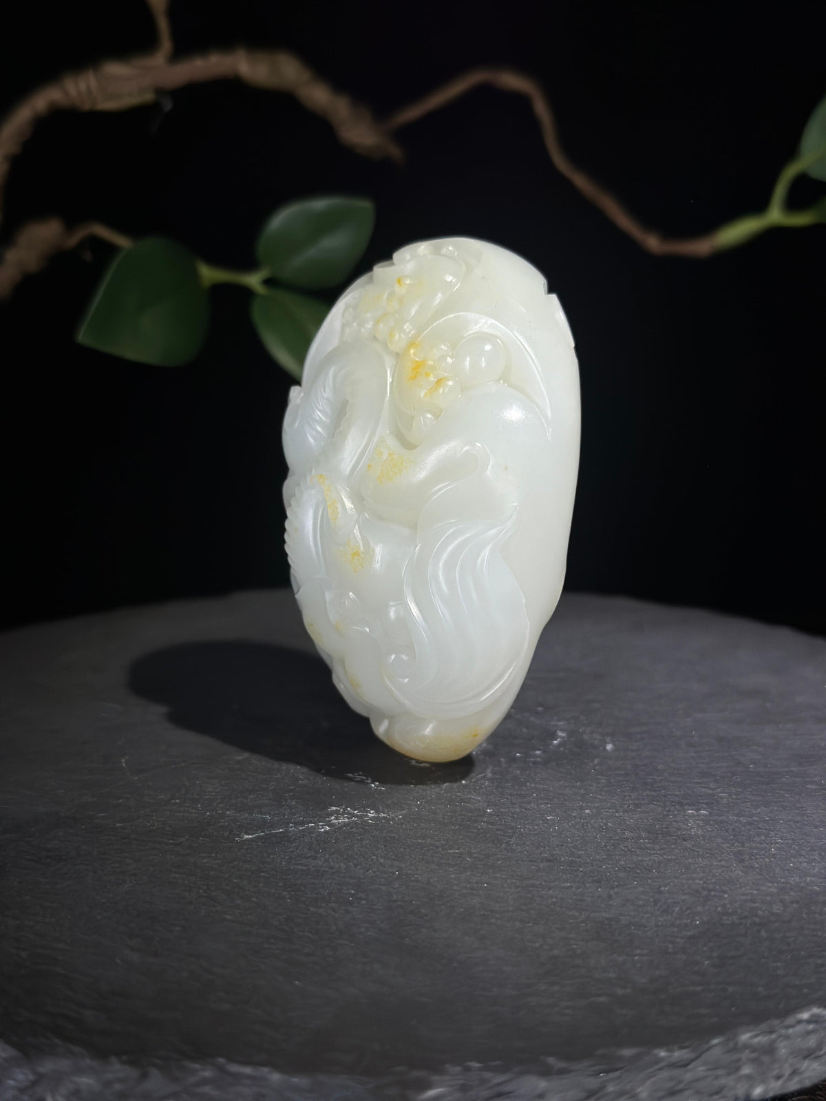 和田玉.籽料洒金皮象把件（yc785947）