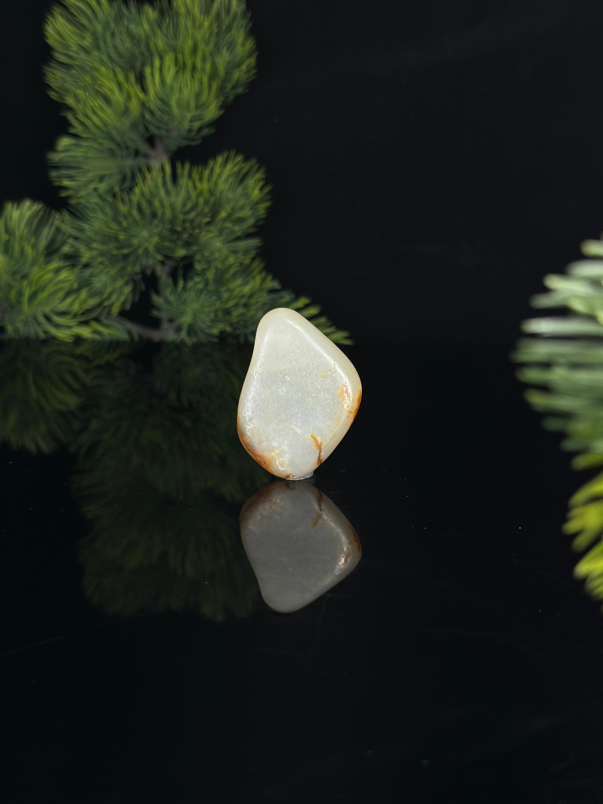 新疆和田玉“丹云覆雪”青白玉聚红皮籽料（yc457918）