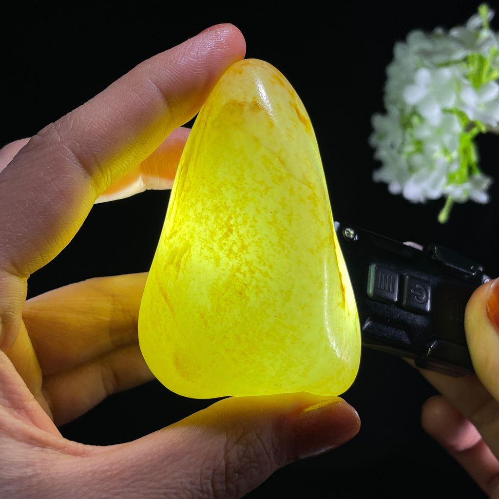和田玉白玉“雪岸星芒”洒金皮籽料（yc387547）