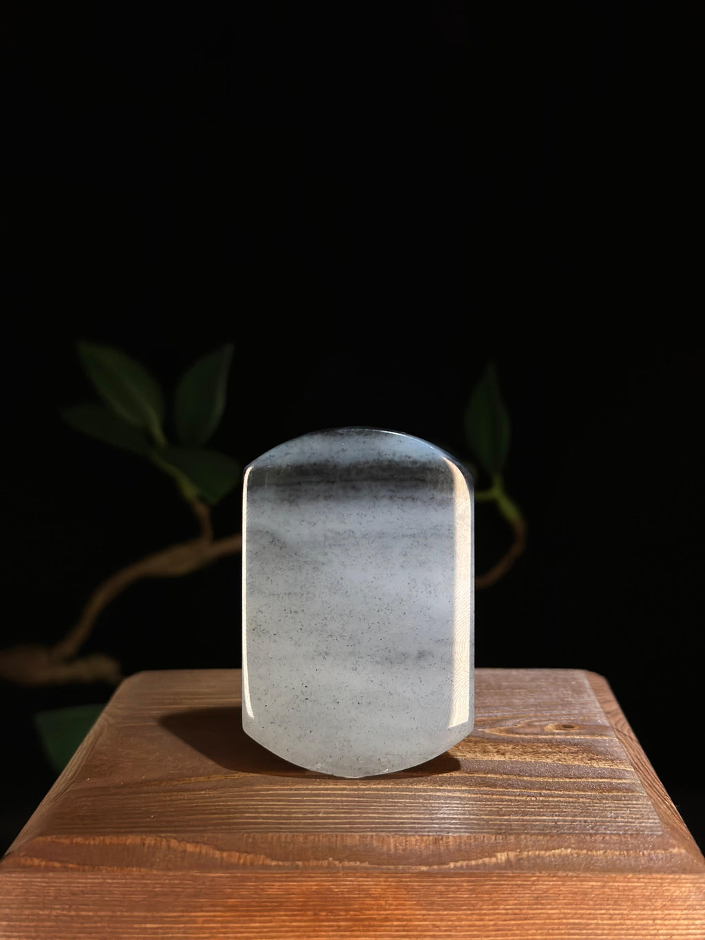 和田玉.青花拱顶牌 天然层峦图（yc777100）