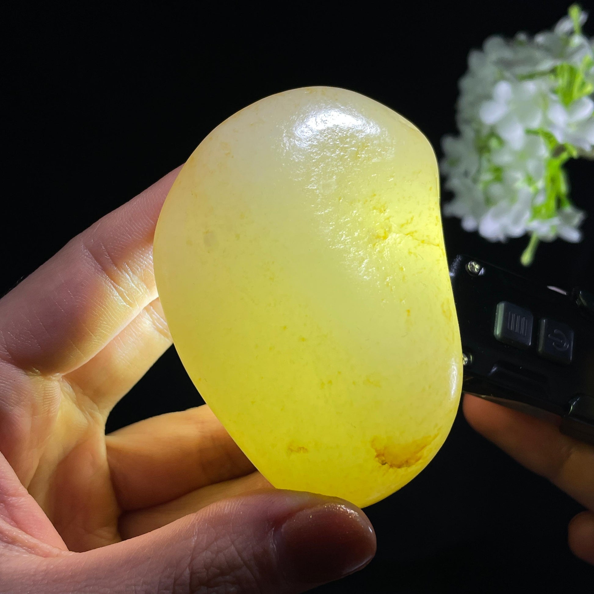 和田玉白玉“玉渚清光”洒金皮籽料（yc387554）