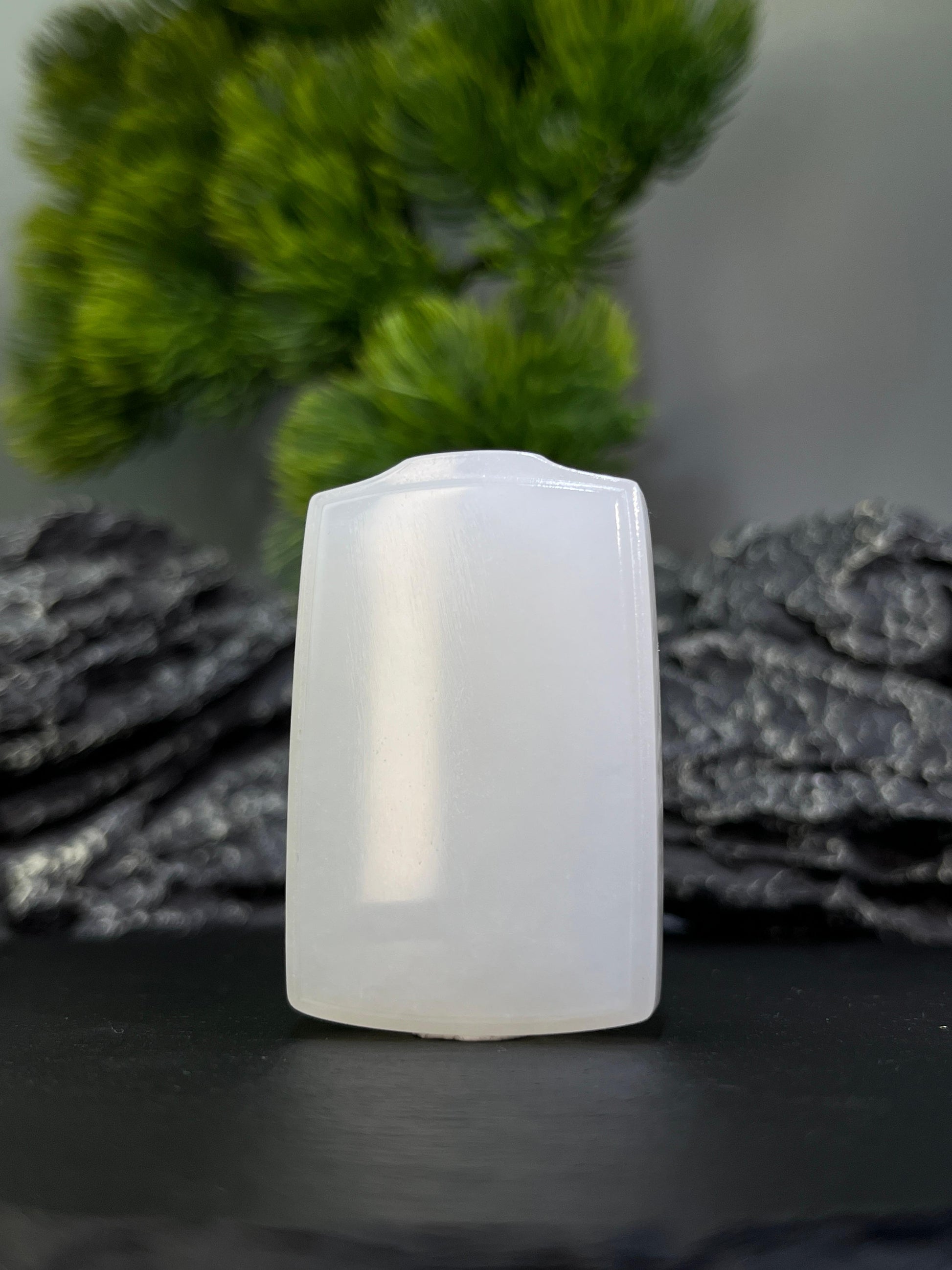 和田玉山料白玉无事牌（小）3（yc228794）