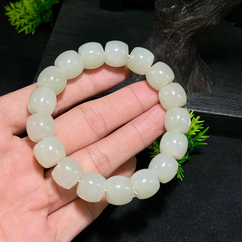 和田玉晴水直切老型珠手串（yc712908）