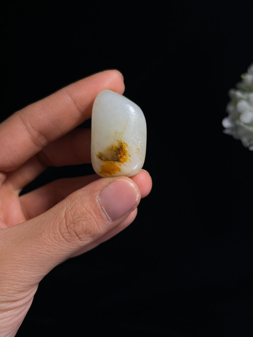 新疆天然和田玉白玉籽料原石挂件（yc263743）