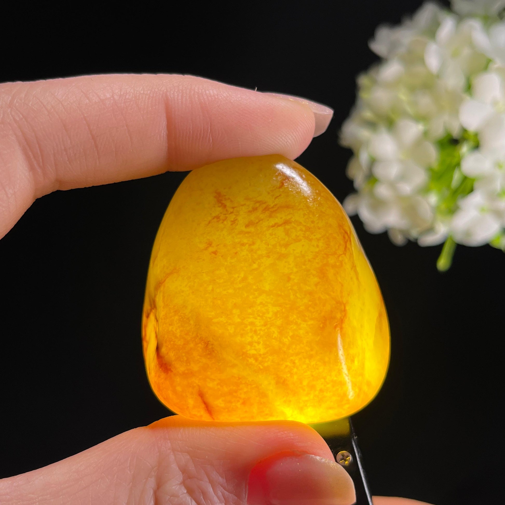 和田玉白玉“金红织锦”洒金皮聚红皮籽料（yc353550）