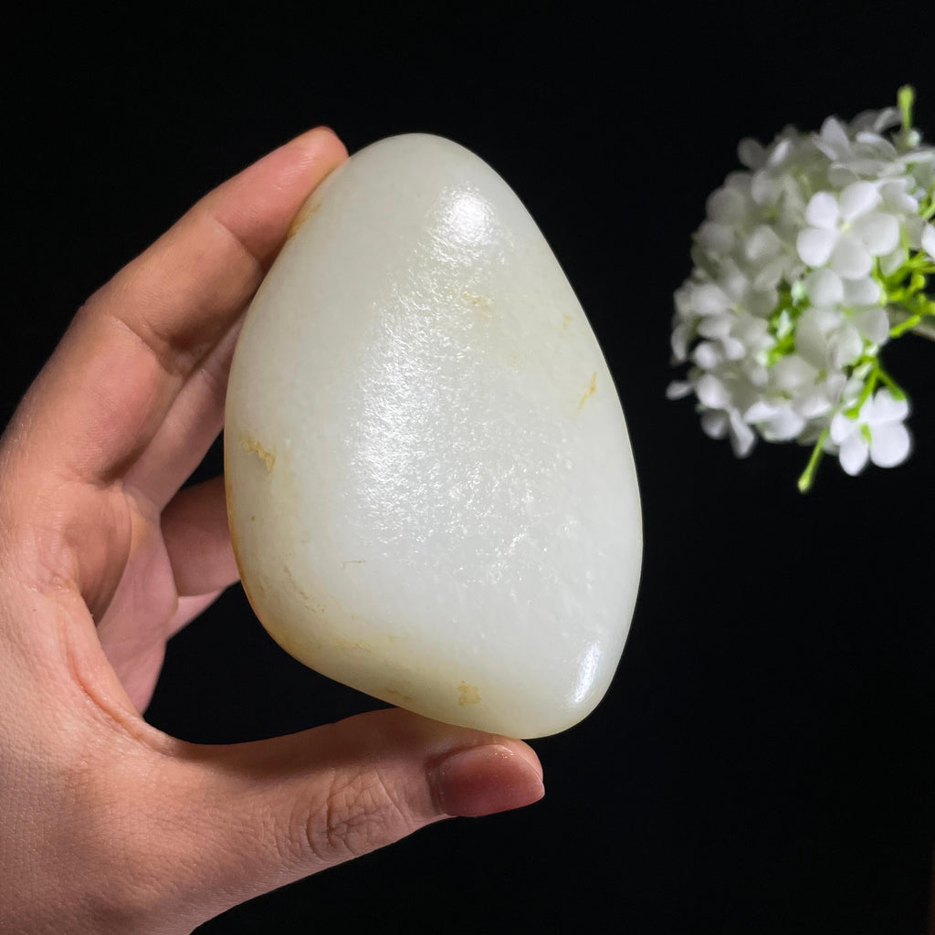 和田玉“金缕浮霜”白玉洒金皮籽料（yc426183）