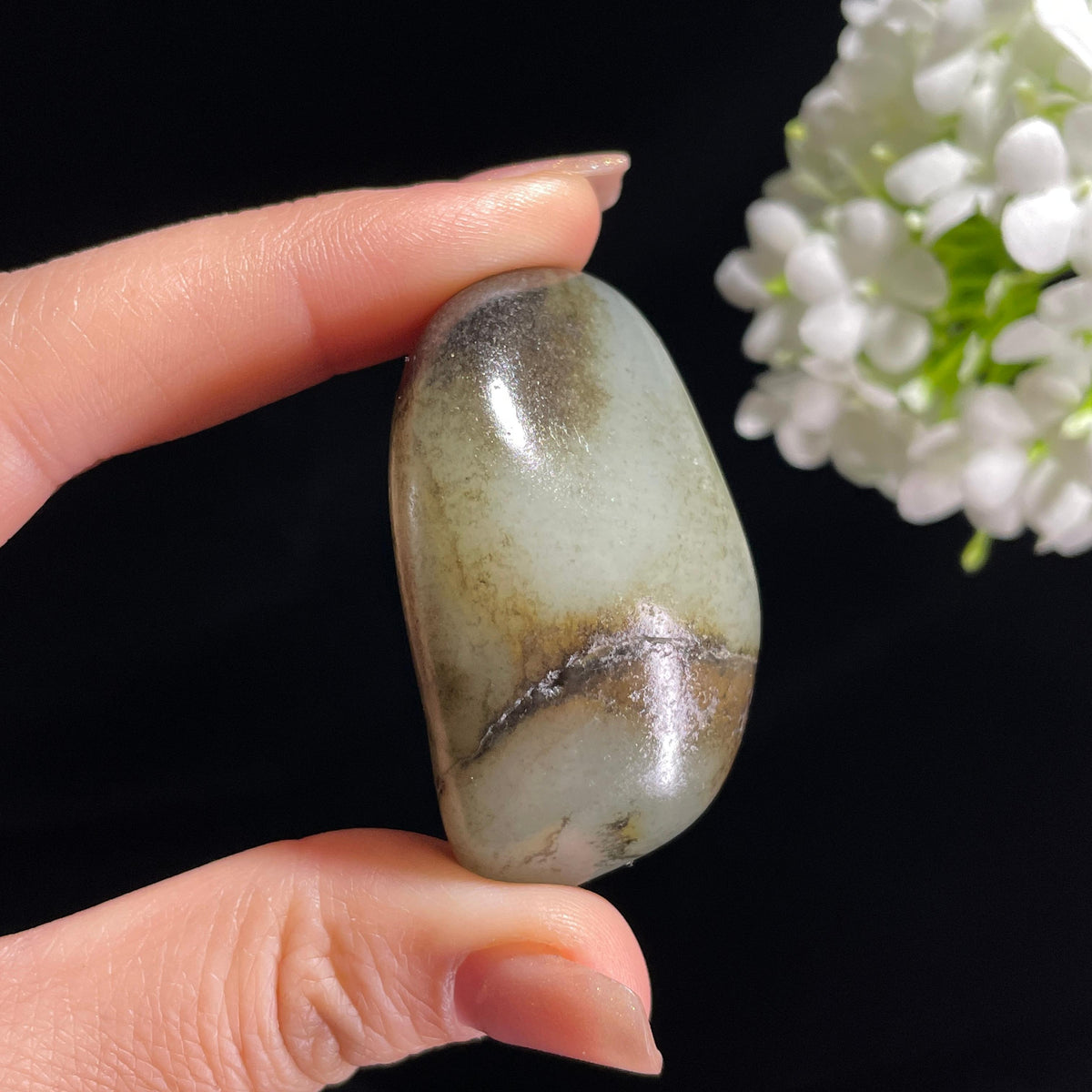 和田玉青白玉“空濛山色”秋梨皮籽料（yc370128）