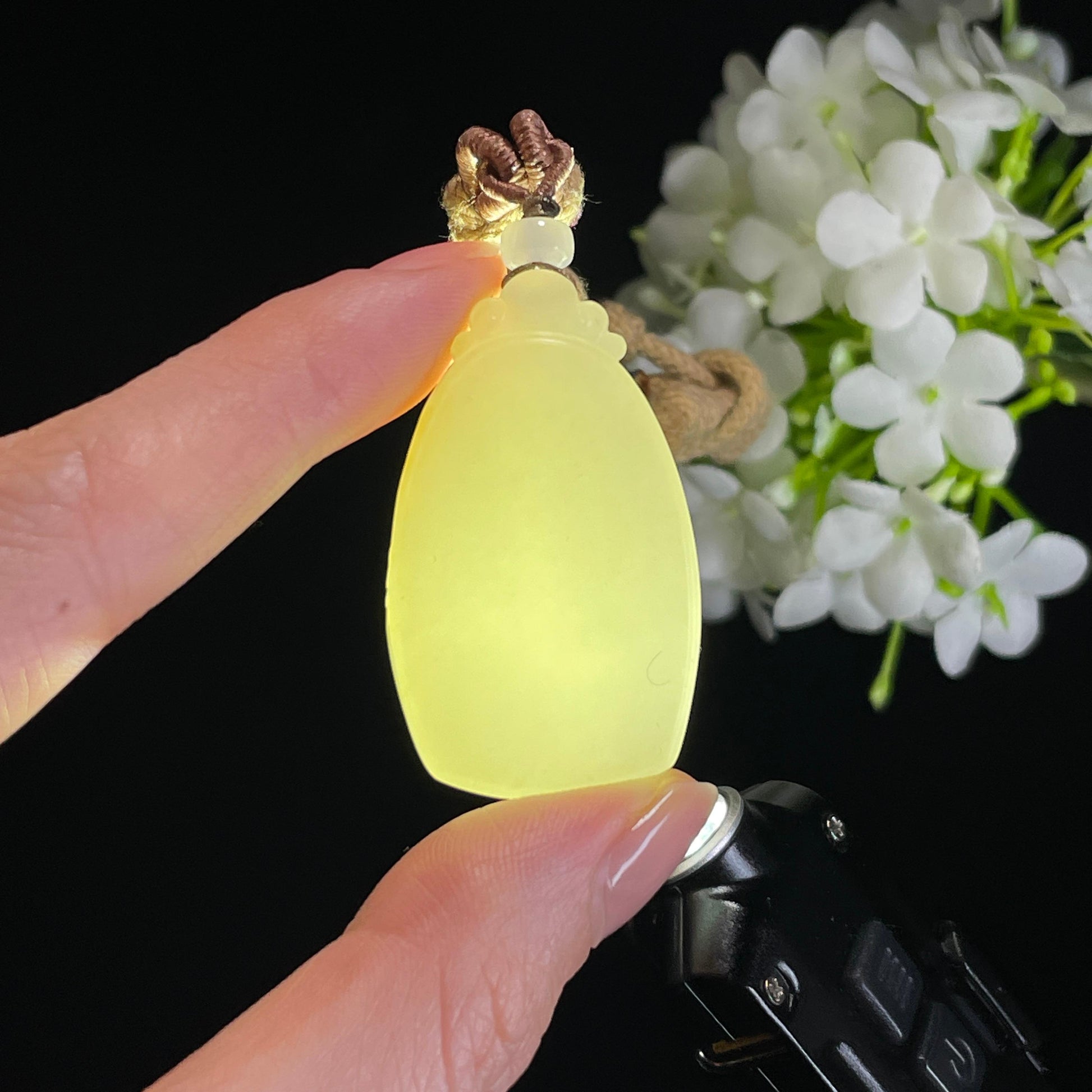 和田玉籽料白玉 “雅形素福挂件”（yc325534）