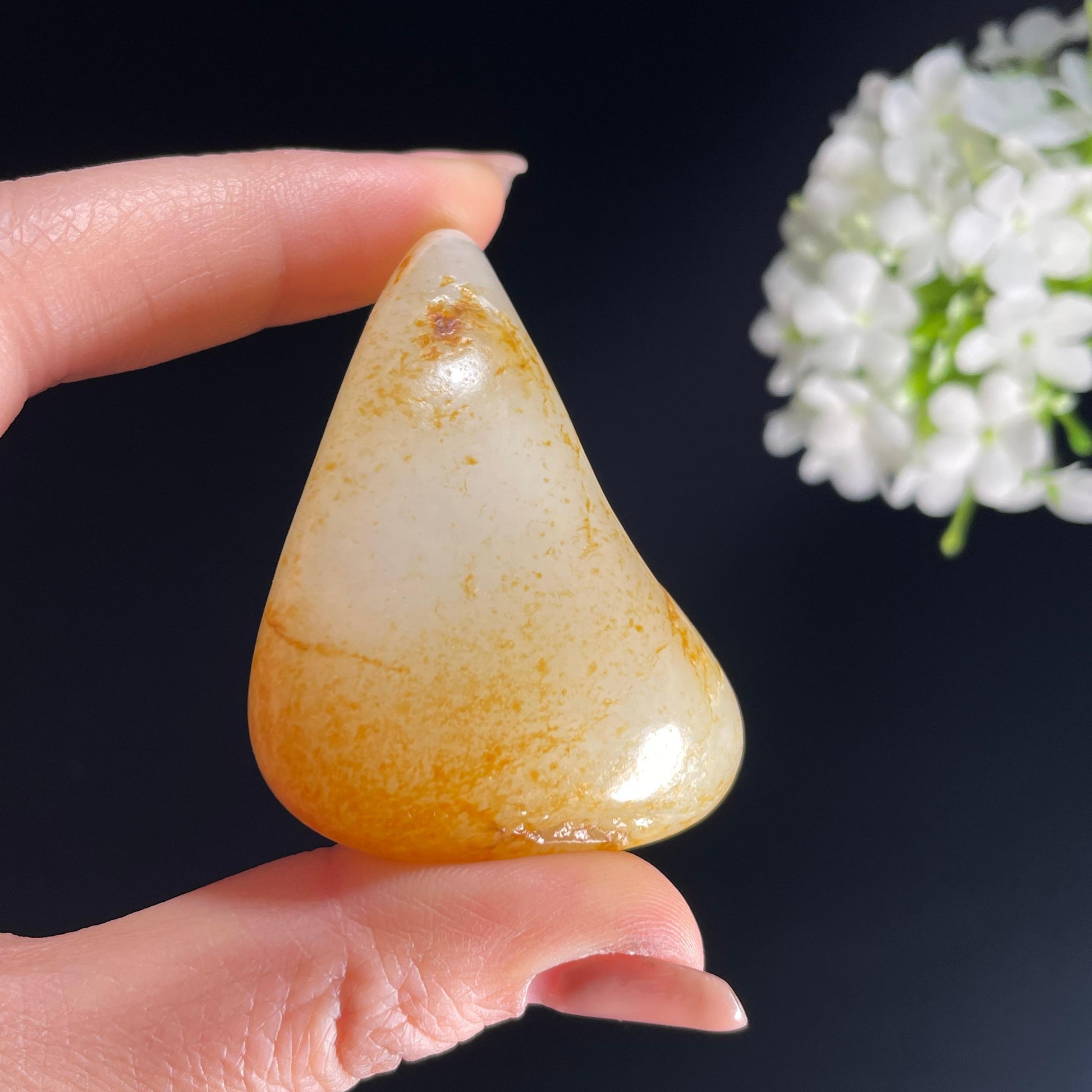 2026.4.9广告流，和田玉白玉“秋砂覆雪”洒金皮籽料（yc386167）