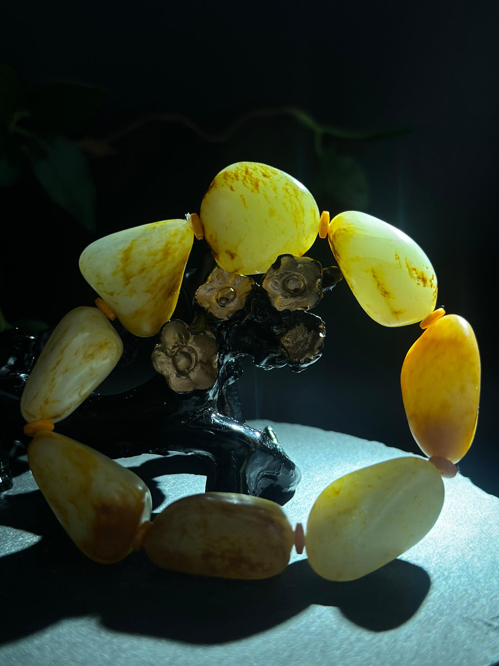 和田玉.白玉籽料 浅洒金皮随形手串（8颗）（yc787459）