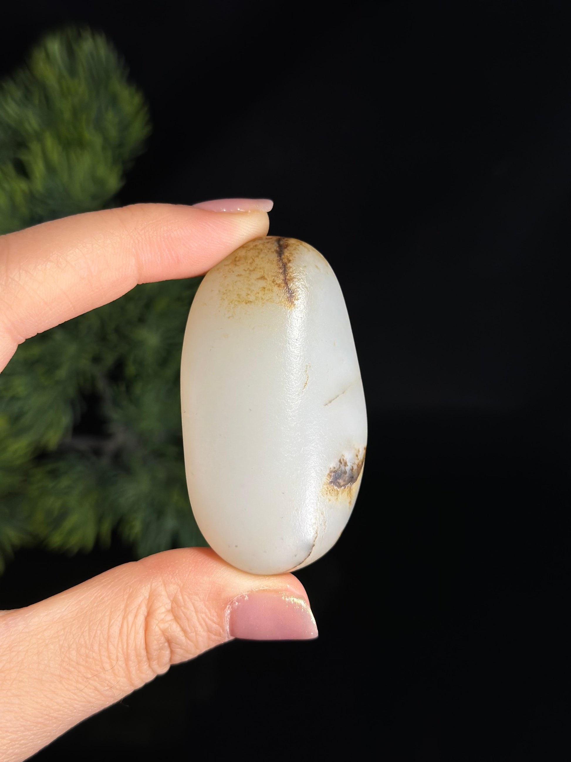 新疆和田玉白玉秋梨皮珍品挂件籽（yc470794）