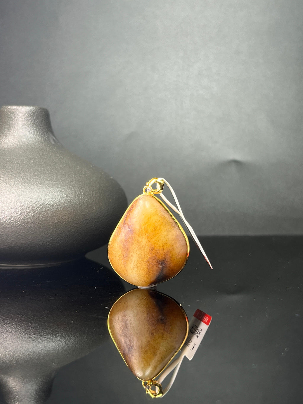 新疆和田玉籽料原石18k金镶玉吊坠4（yc243613）