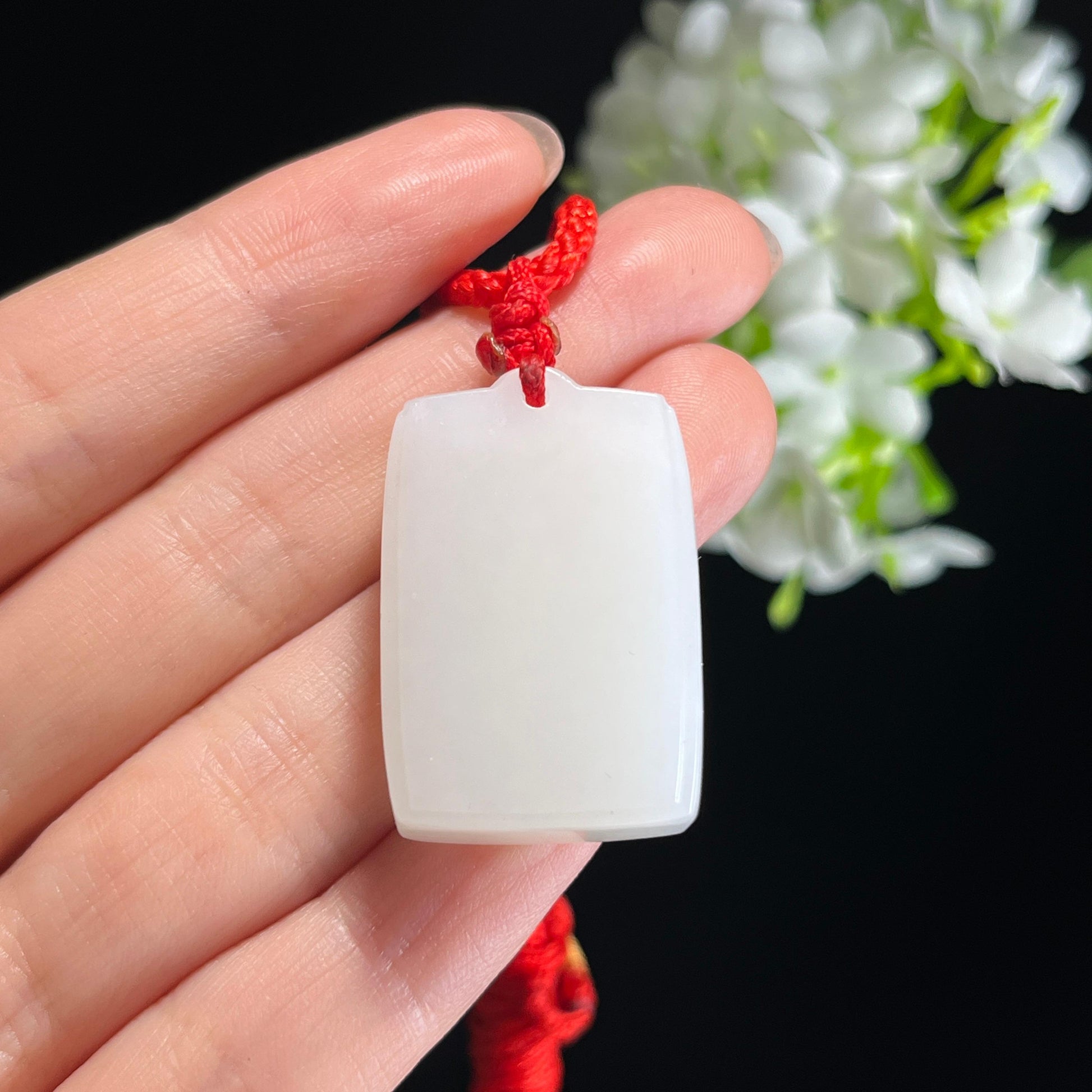 新疆天然和田玉白玉无事牌（yc348854）