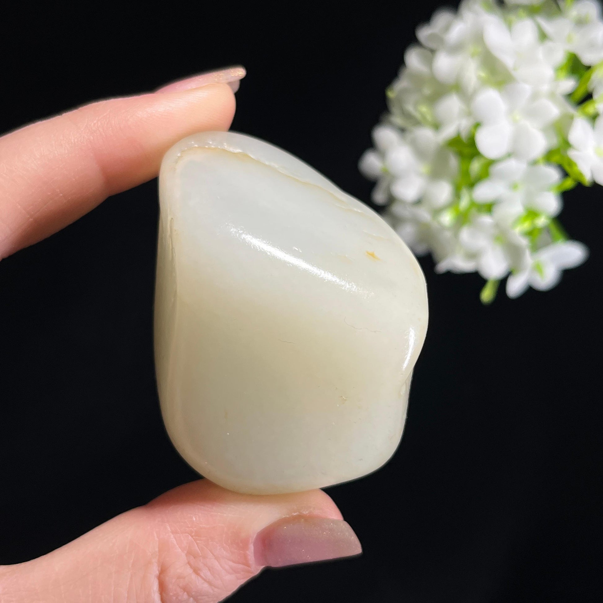 和田玉白玉“金痕浅印”淡洒金皮籽料（yc367803）