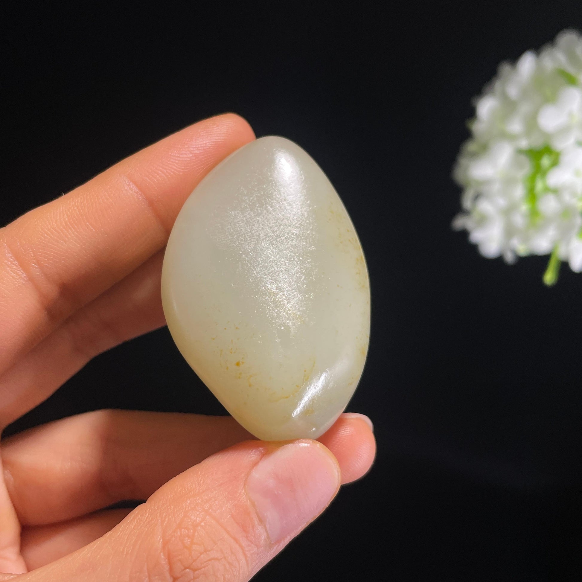 和田玉青白玉“素月流辉”洒金皮籽料（yc318343）