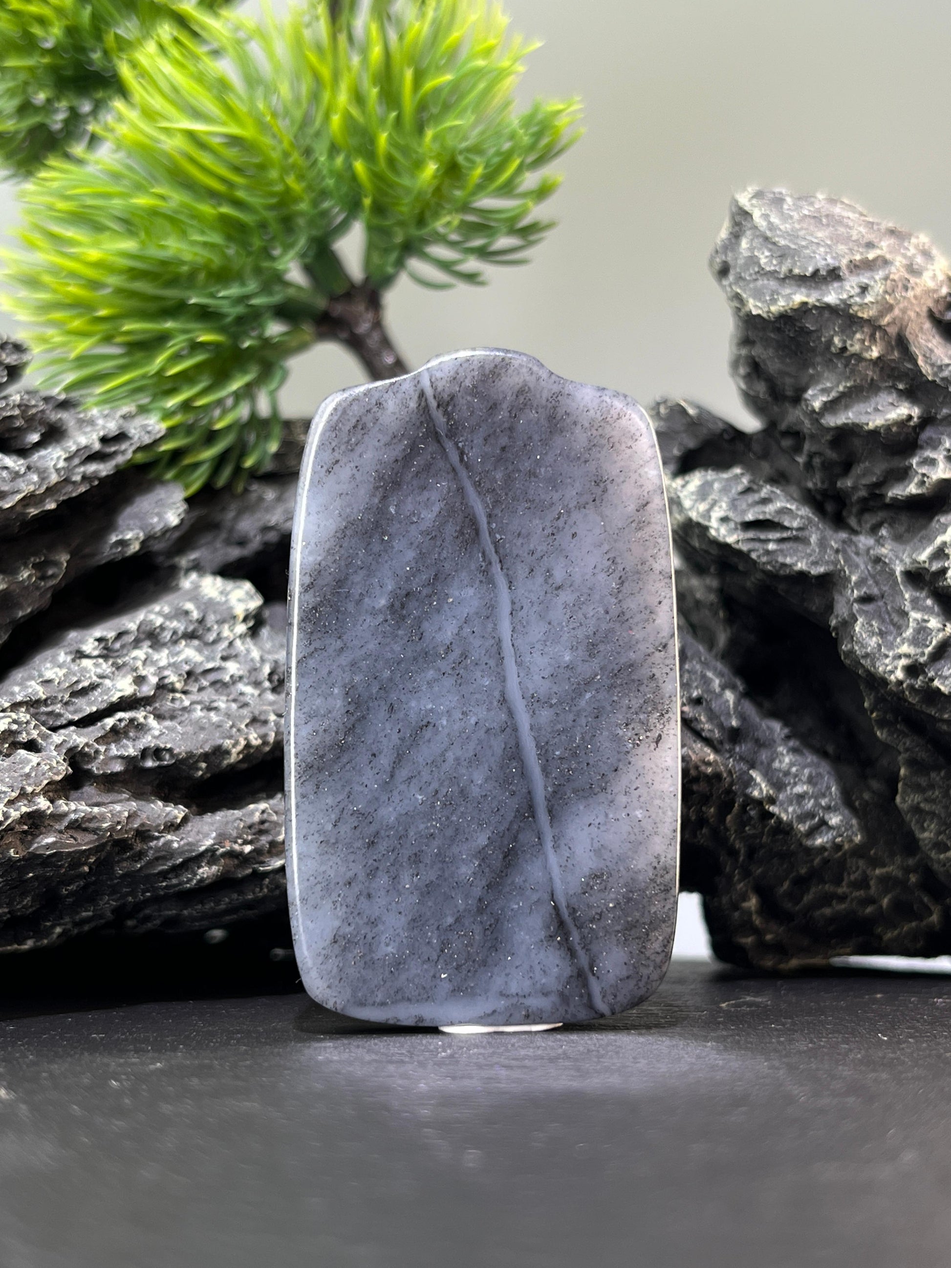 和田玉青花籽料无事牌3（yc228615）