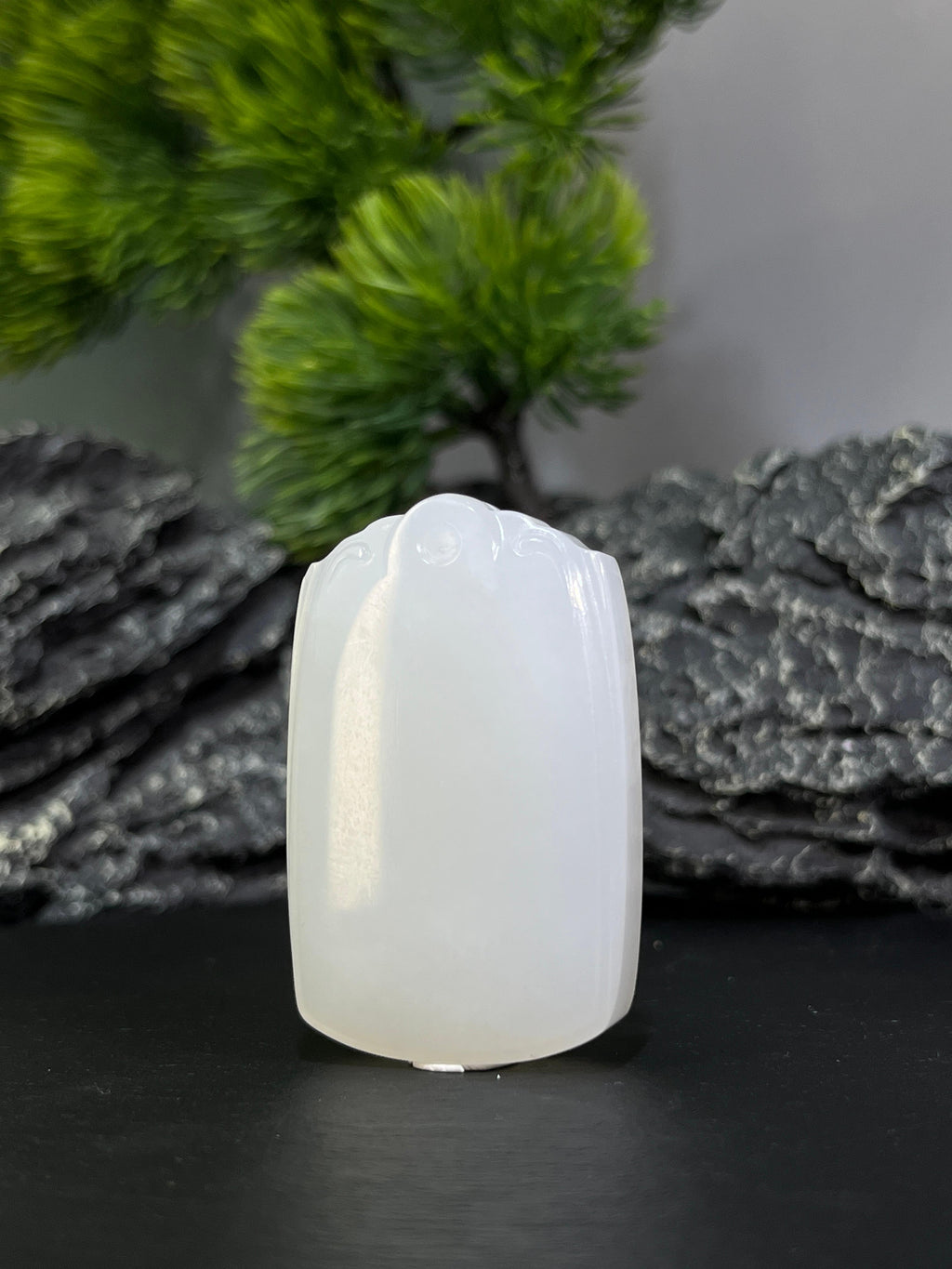 和田玉山料白玉无事牌（小）2（yc228793）