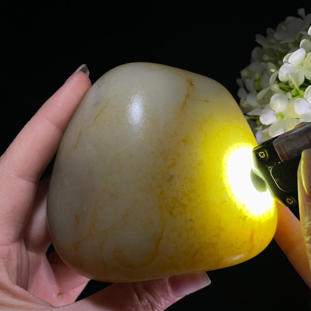 和田玉白玉“金波凝璧”洒金皮籽料（yc393987）