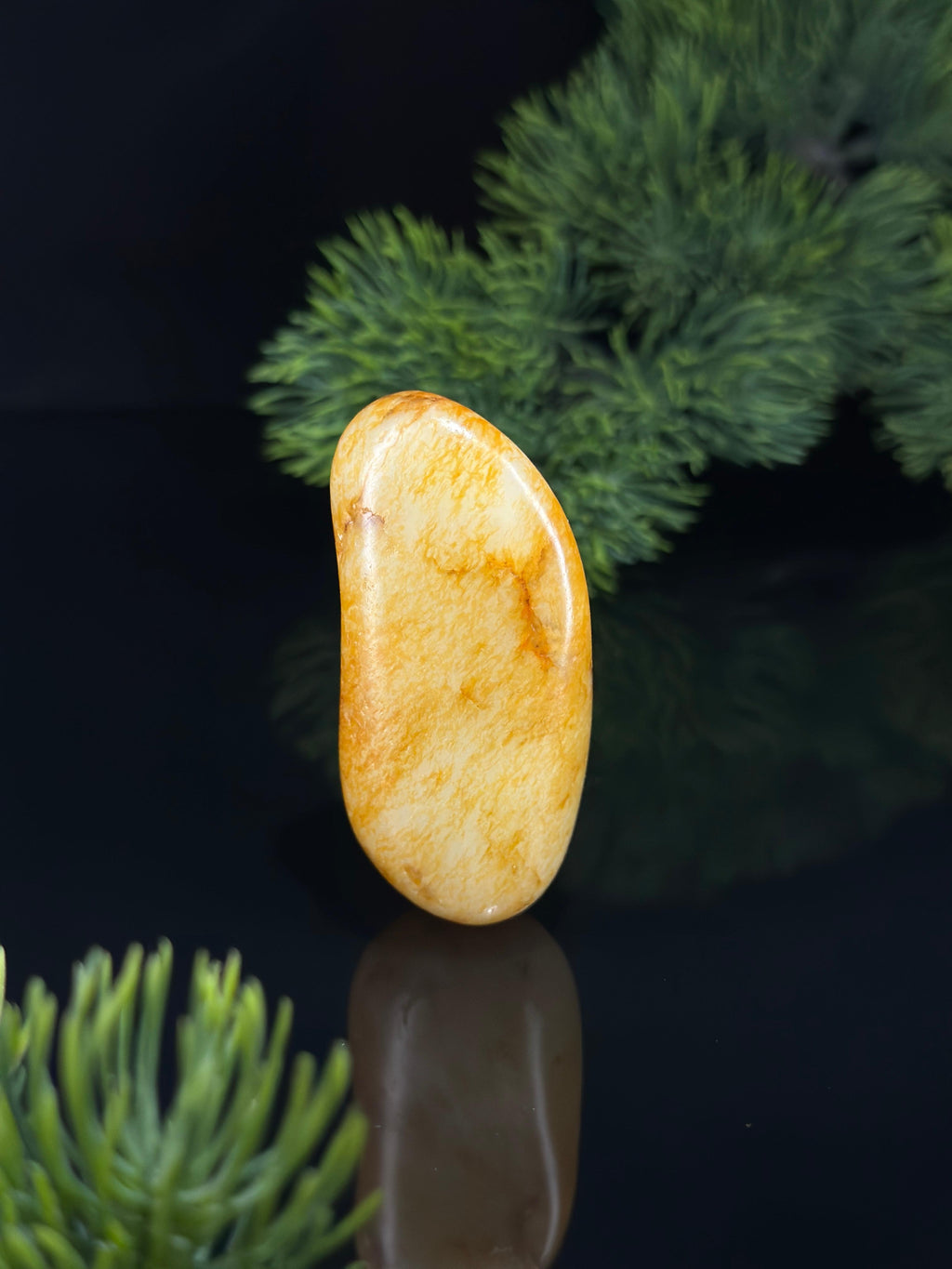 新疆和田玉白玉通体洒金皮珍品籽料手把件（yc681515）