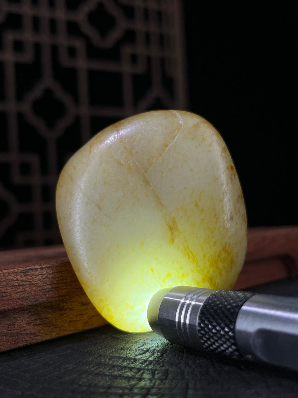 新疆和田玉白玉籽料原石洒金皮挂件7（yc233968）