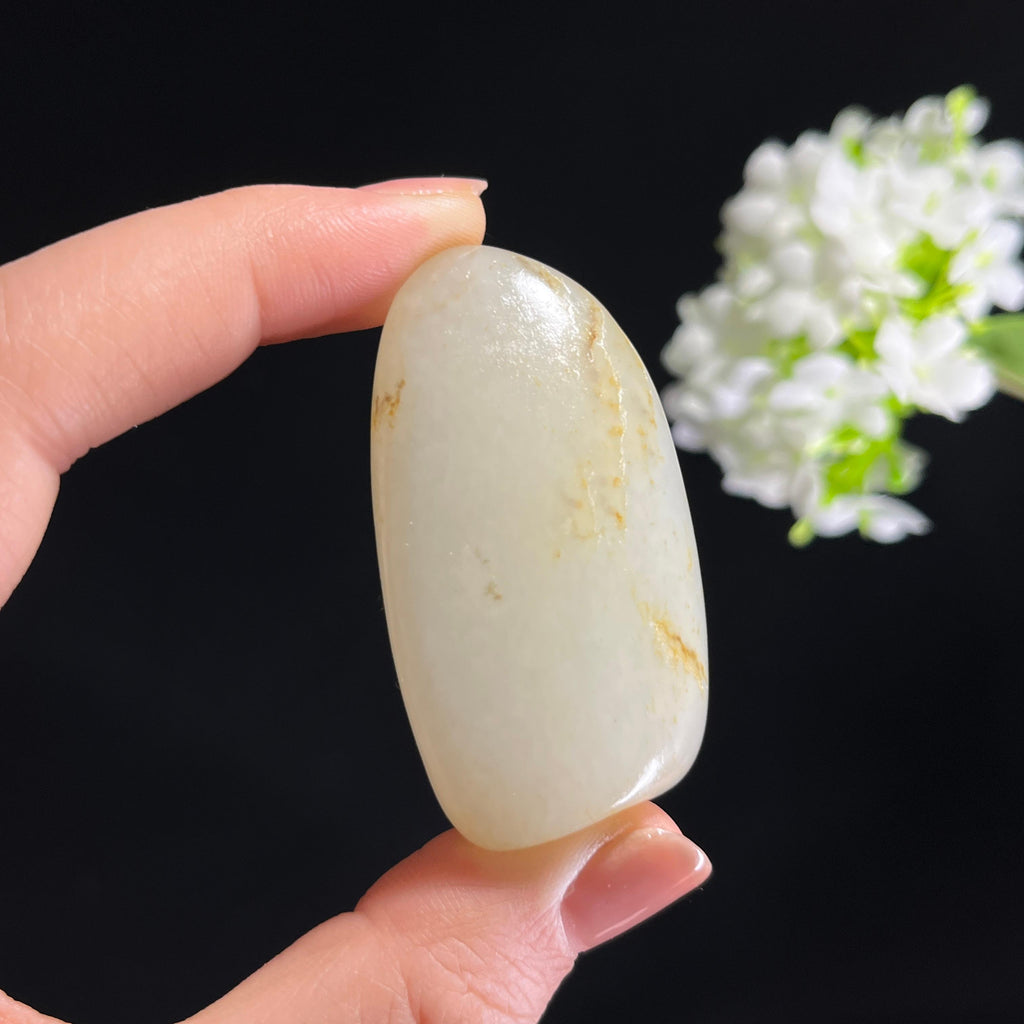 新疆天然和田玉“玉璞金纱”洒金皮籽料原石（yc281573）