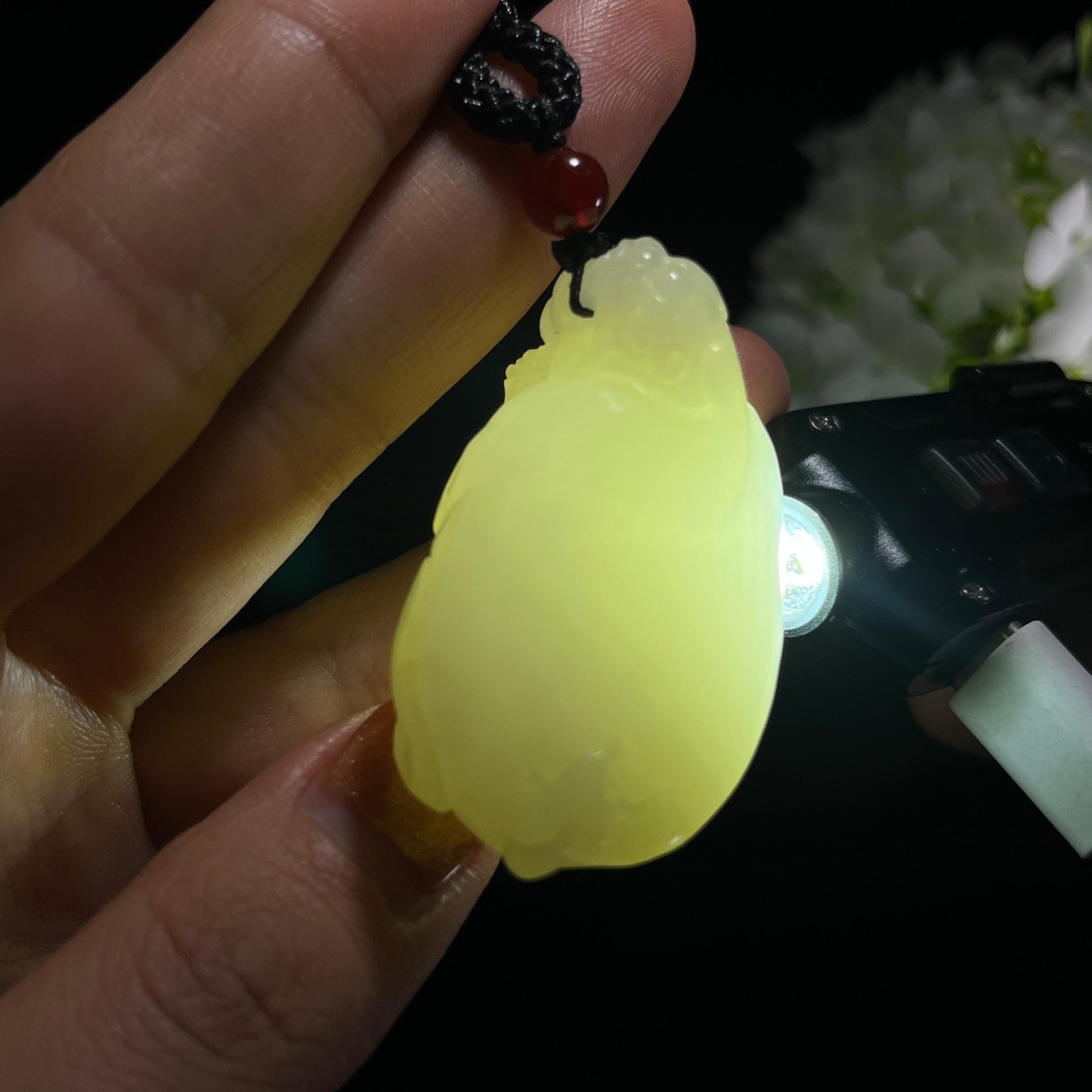 和田玉白玉貔貅挂件（yc393081）