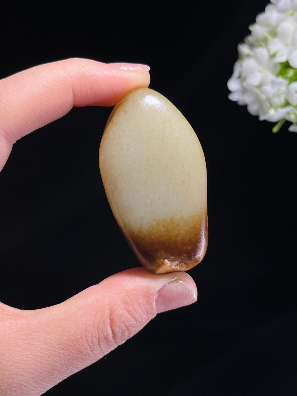 新疆天然和田玉籽料原石聚红皮挂件（yc262842）