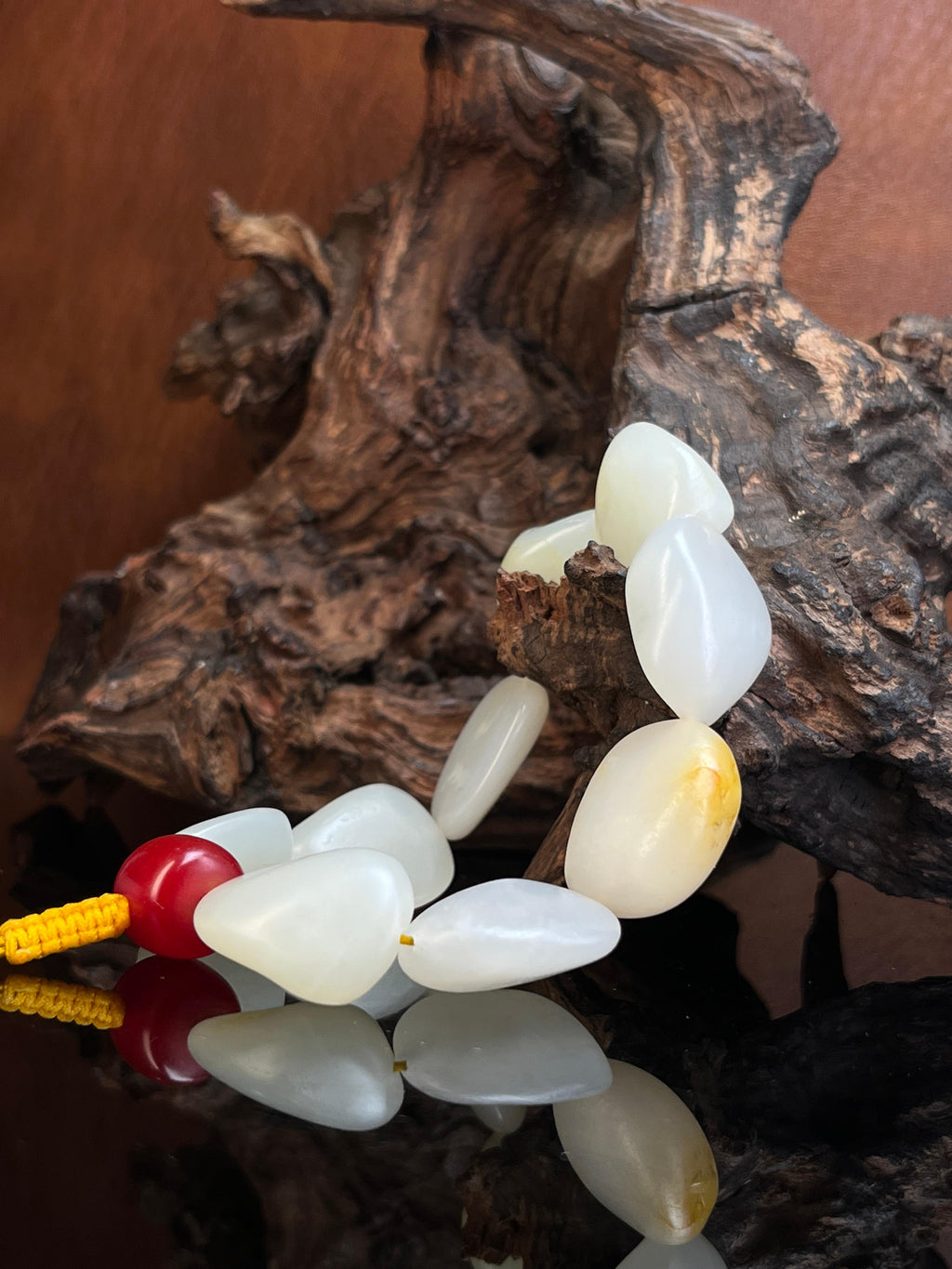 新疆和田玉白玉籽料原石手串独籽随型（yc229211）