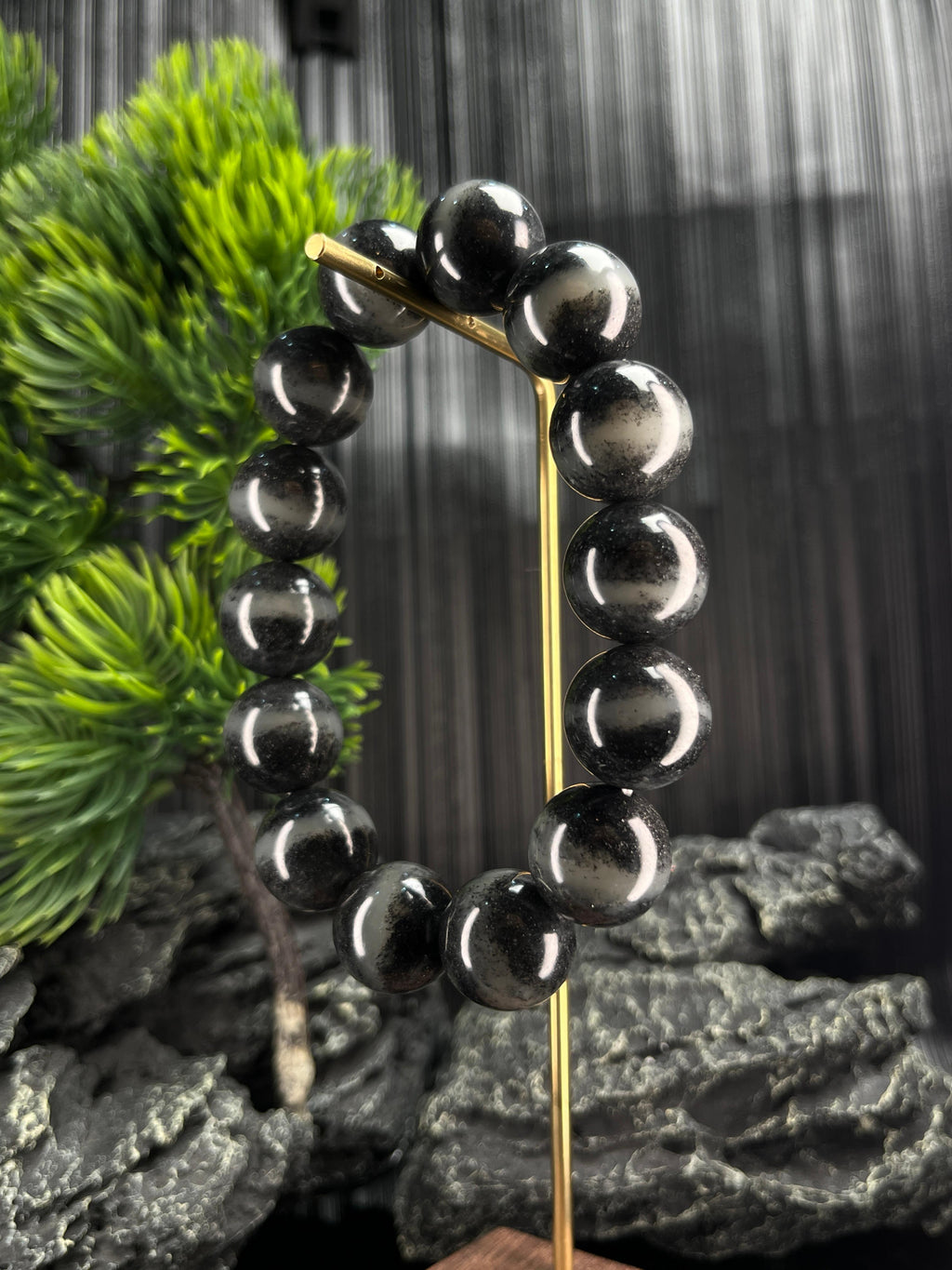 和田玉青花籽料手串（14卡）（yc222793）