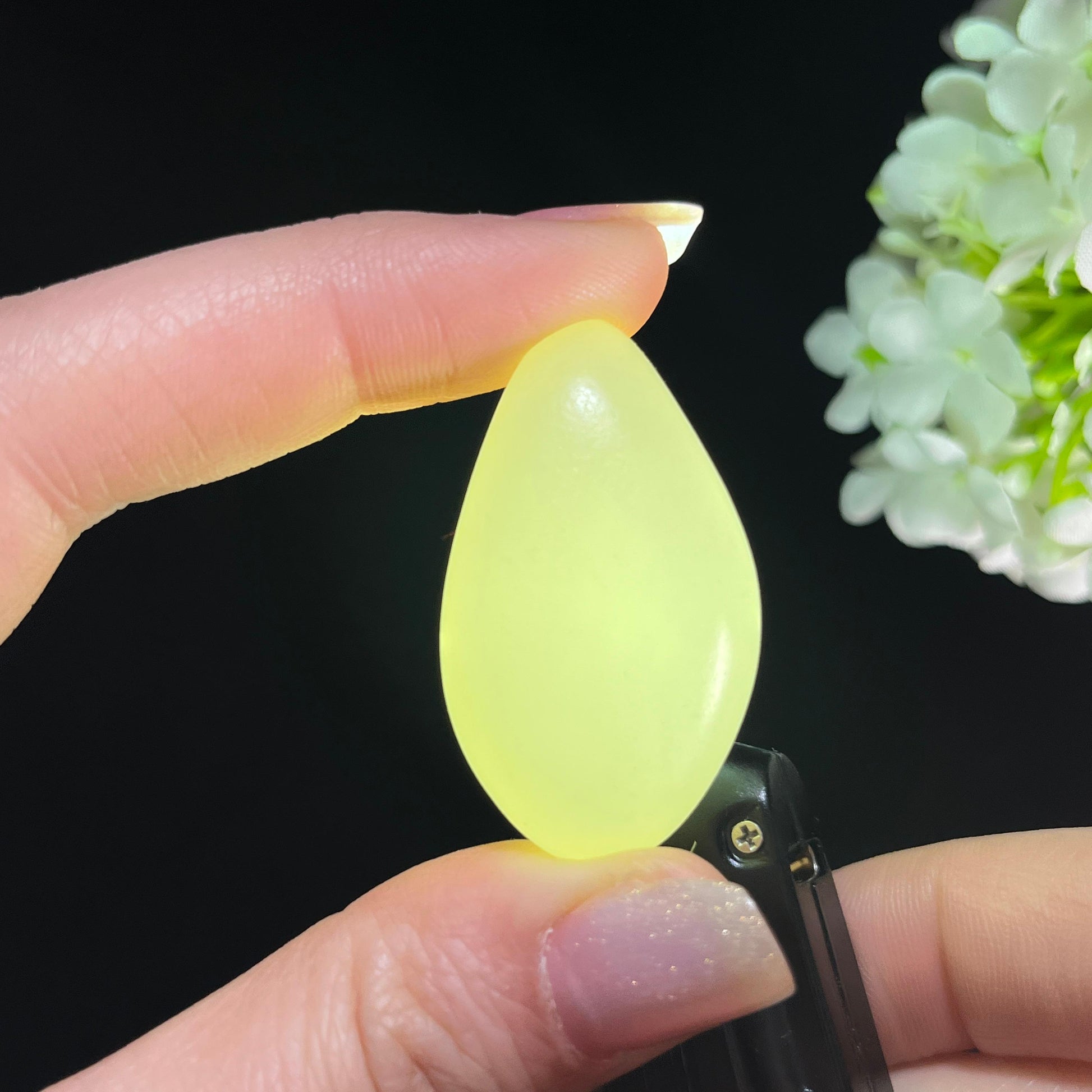 和田玉白玉“白露为霜”光白籽料（yc361366）