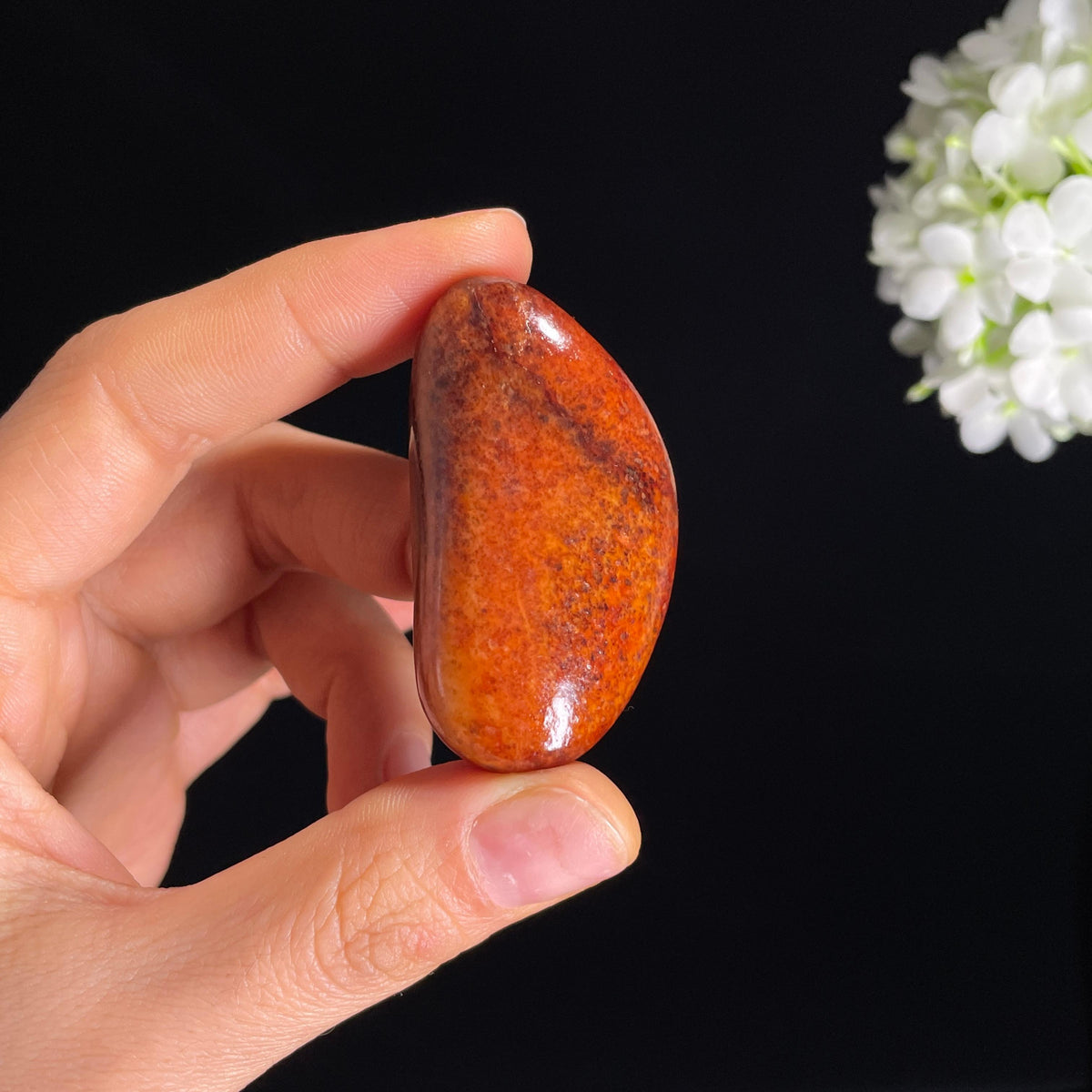 和田玉红沁“星陨丹霞”黑红皮籽料（yc332433）