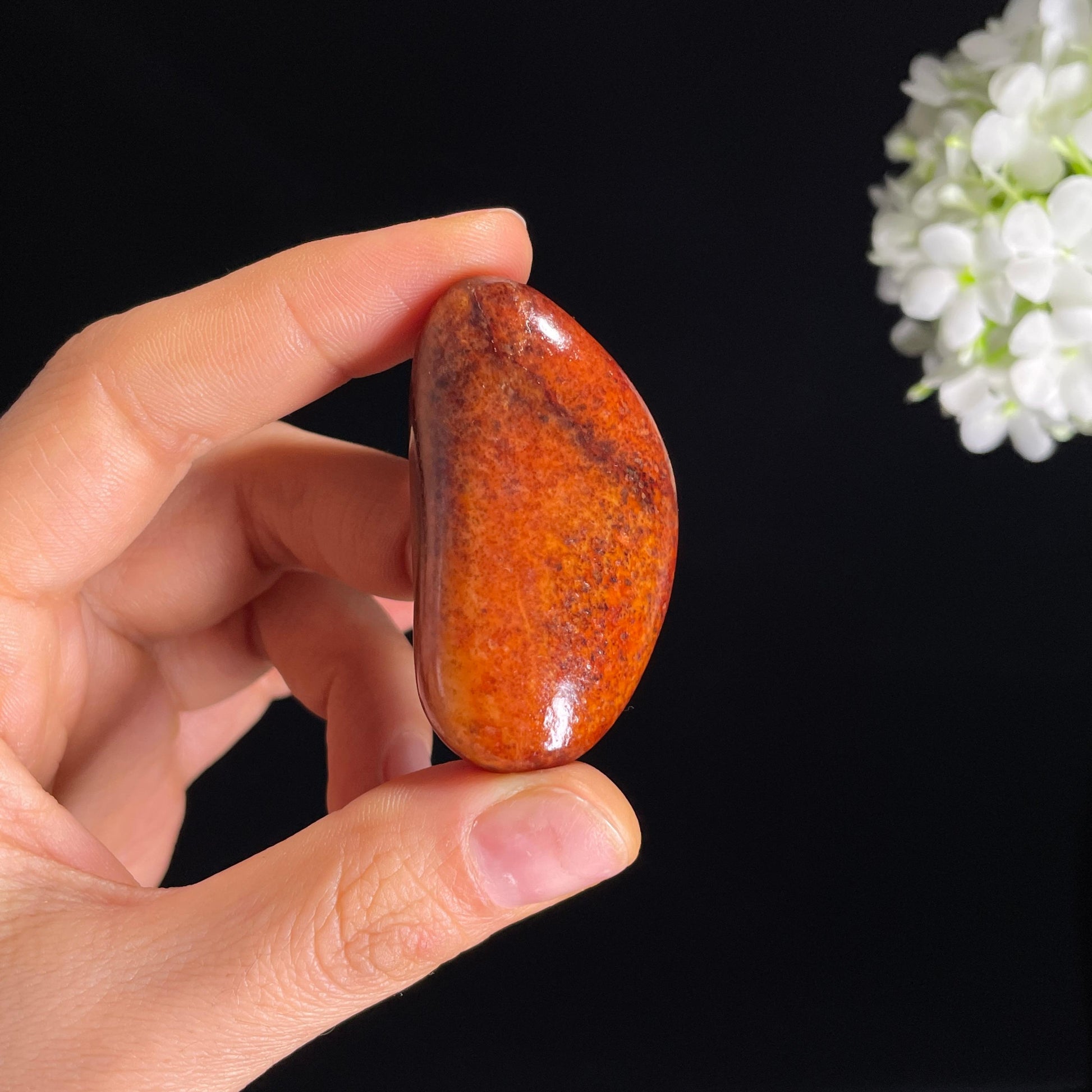 和田玉红沁“星陨丹霞”黑红皮籽料（yc332433）