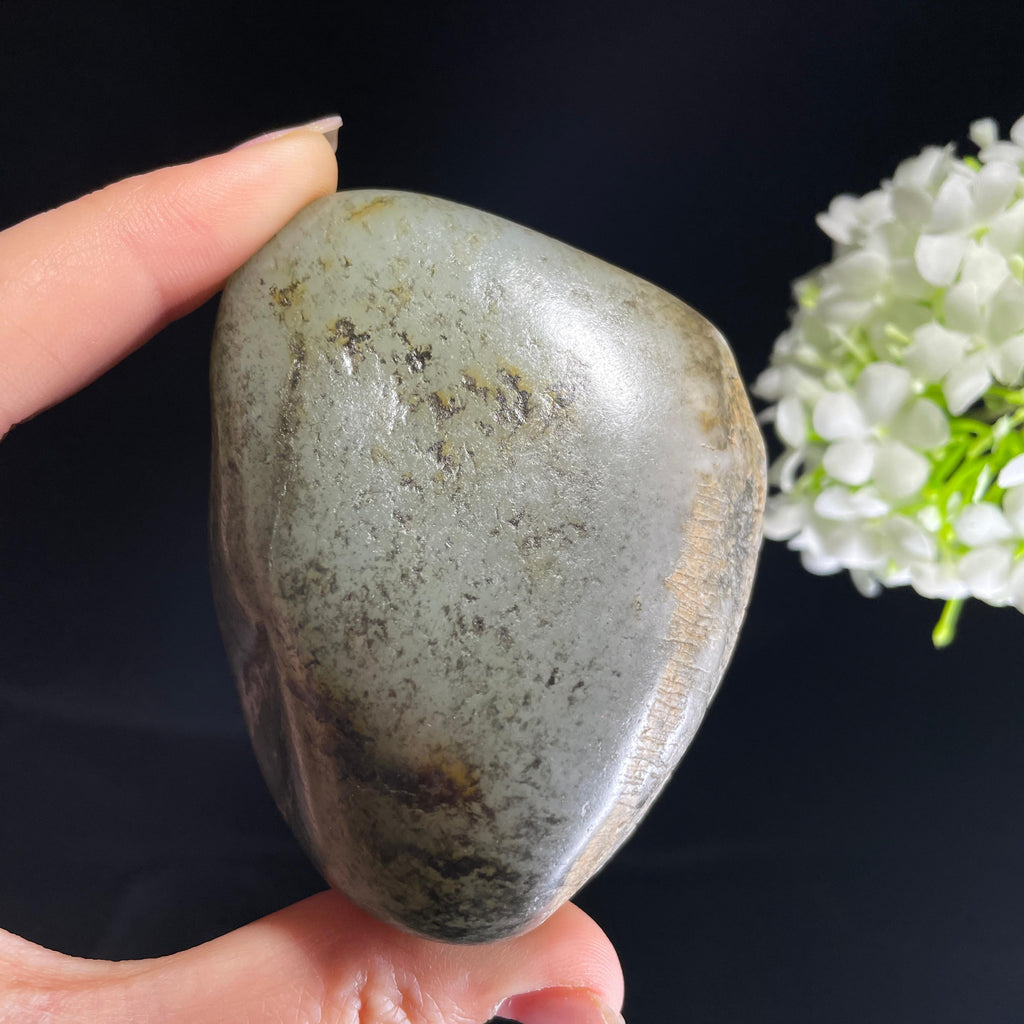 新疆天然和田玉“苍烟落照”油库皮籽料（yc408705）