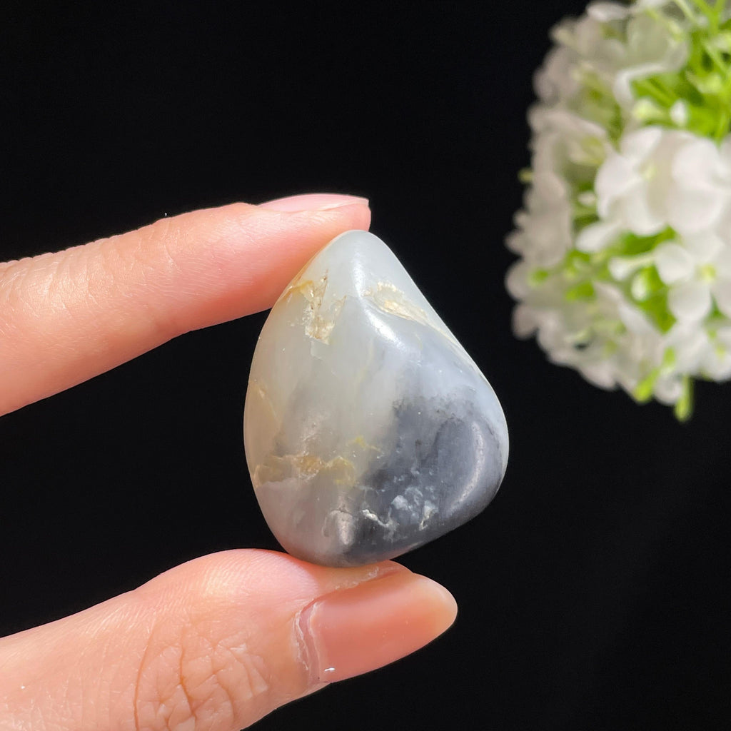 新疆和田玉青花洒金皮挂件籽（yc479037）