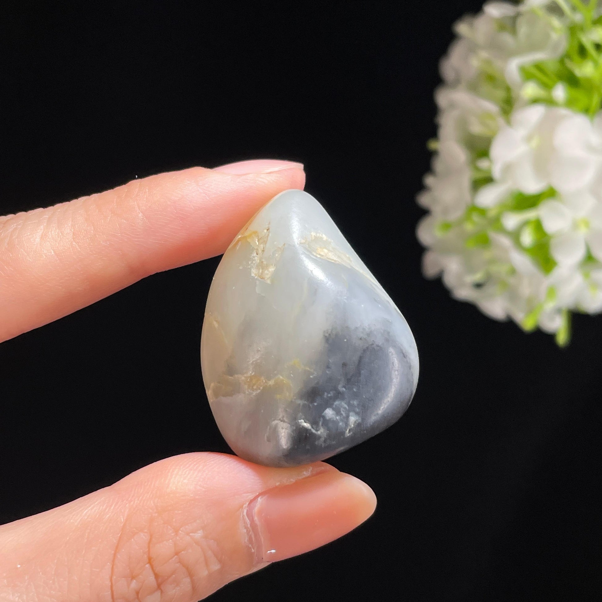 新疆和田玉青花洒金皮挂件籽（yc479037）