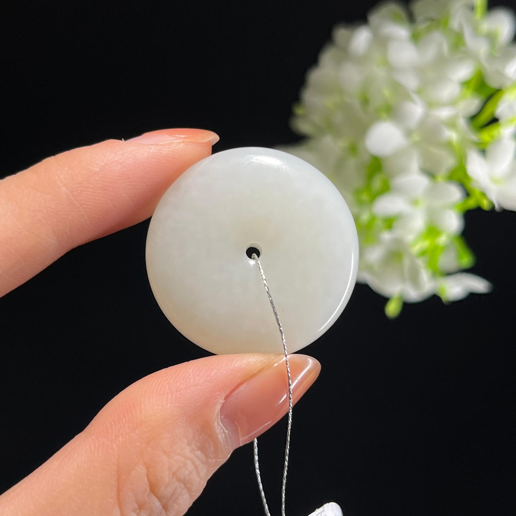 新疆天然和田玉白玉魄平安扣（yc348885）