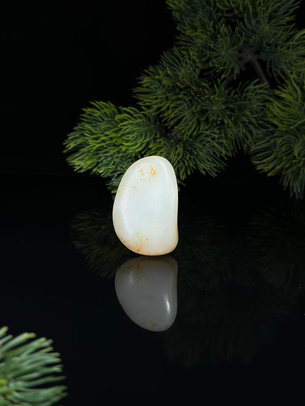 新疆和田玉白玉洒金皮珍品挂件籽（yc507140）
