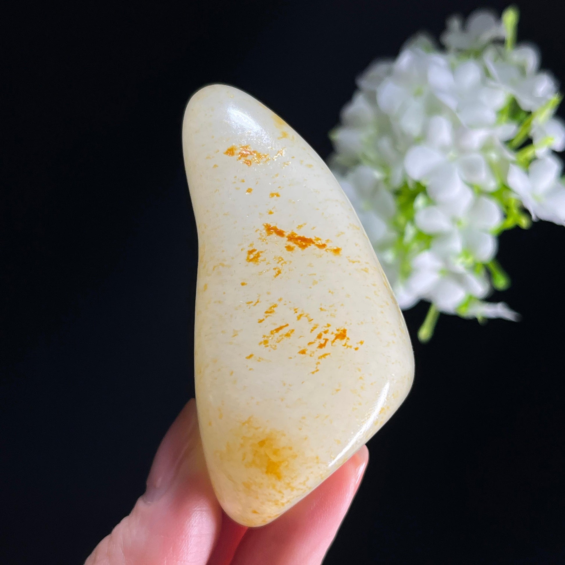 和田玉白玉“尘外浮金”洒金皮籽料（yc350970）
