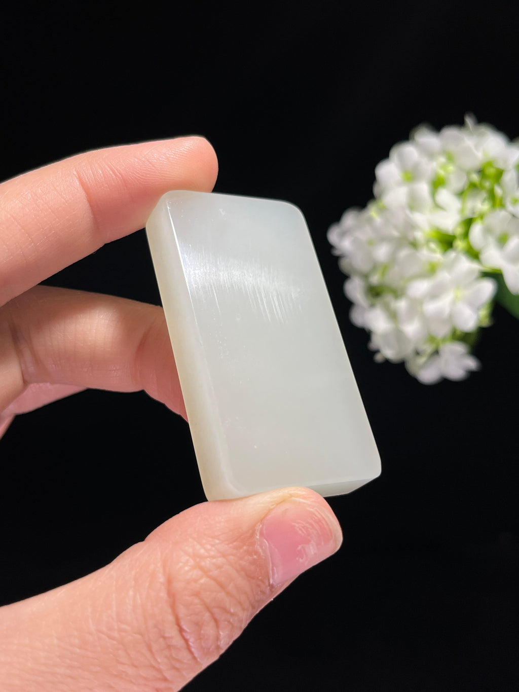 和田玉白玉平安无事牌（yc259138）