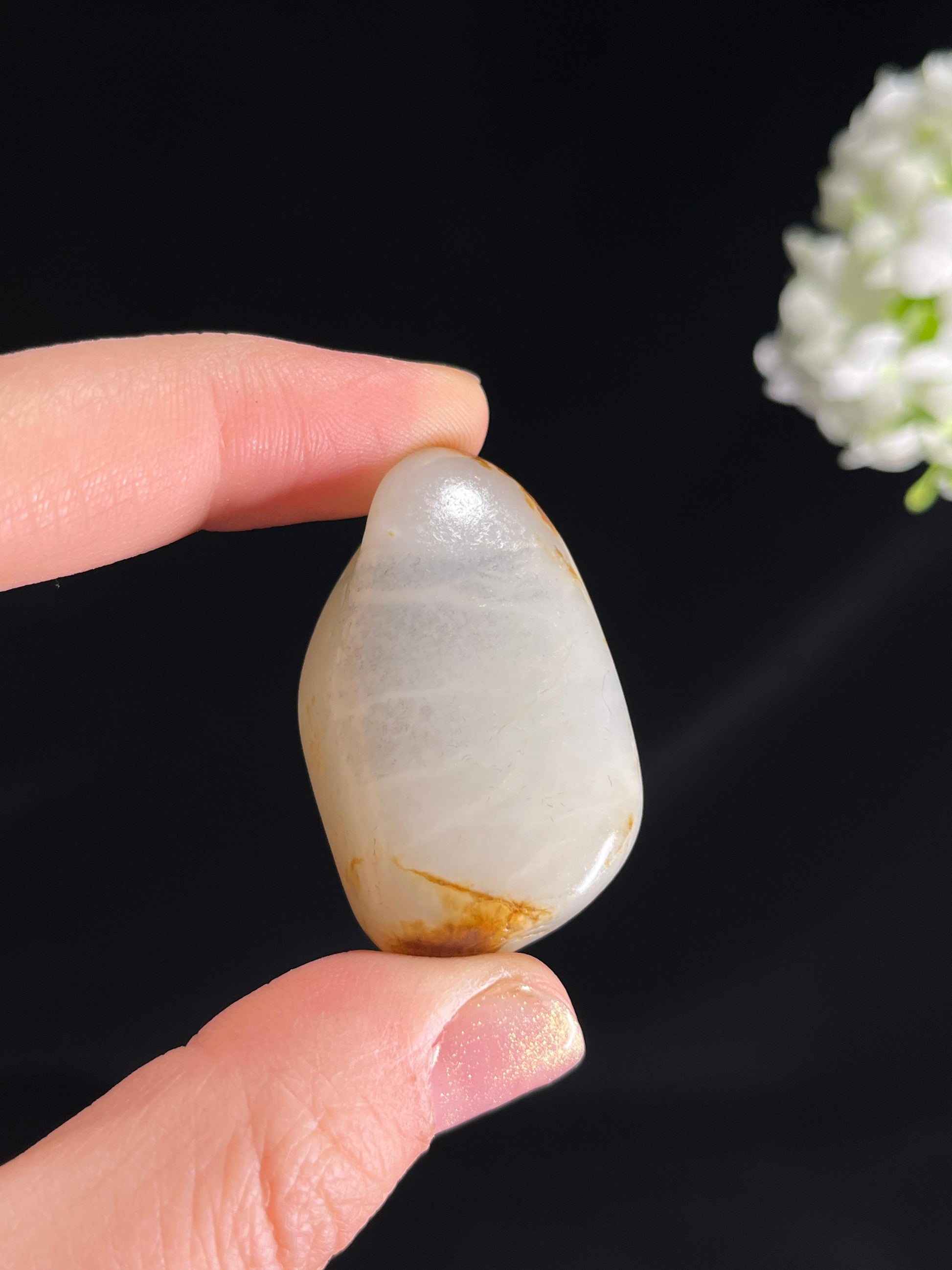 和田玉白玉聚红皮籽料原石（yc265663）