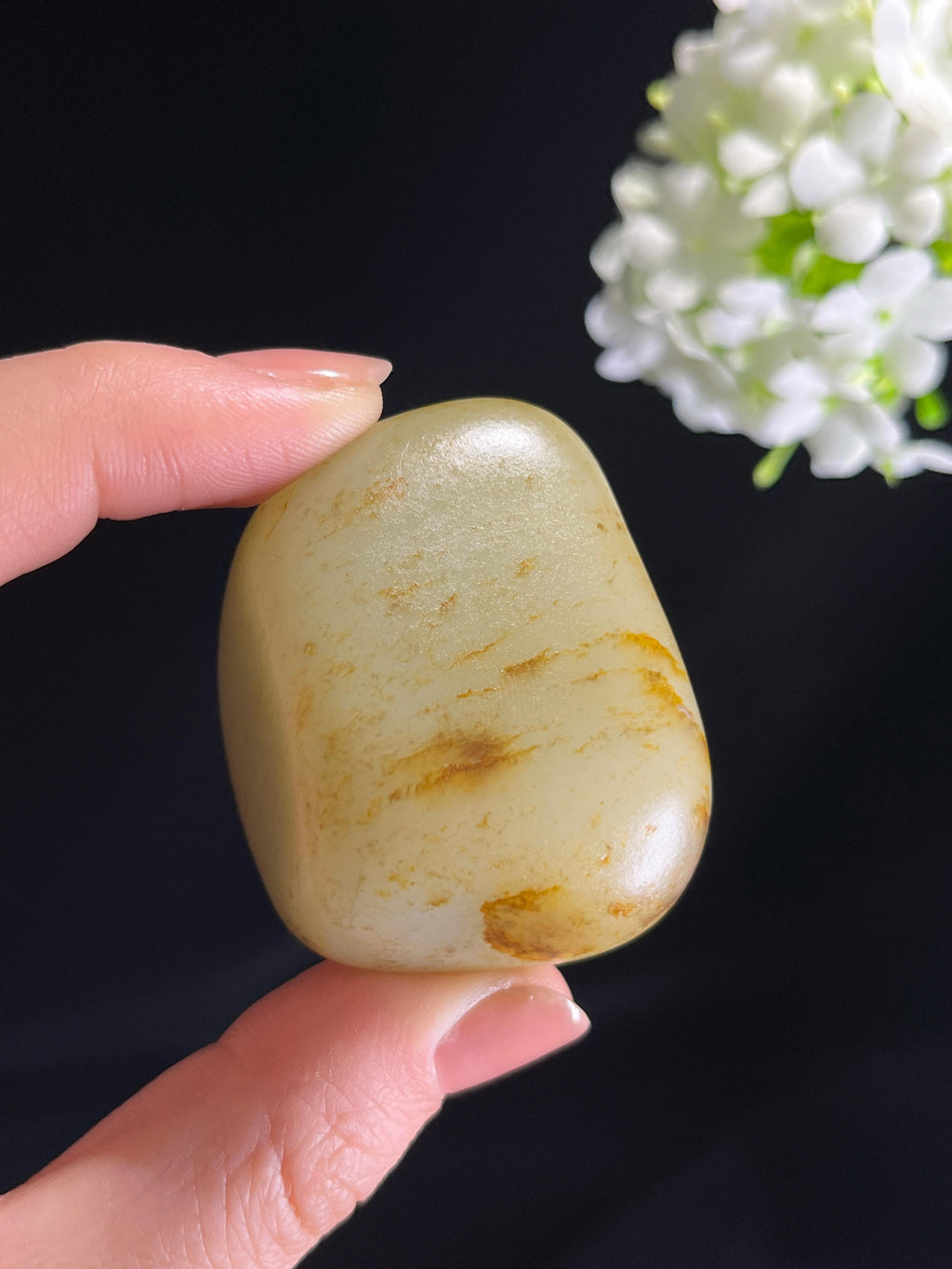 新疆天然和田玉“玉脂栖黄”洒金皮籽料原石（yc277064）