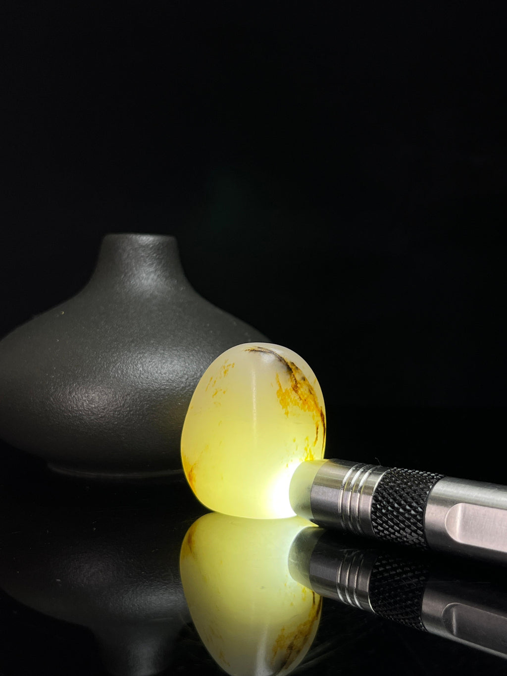 新疆和田玉籽料原石洒金皮挂件原皮独籽3（yc235080）