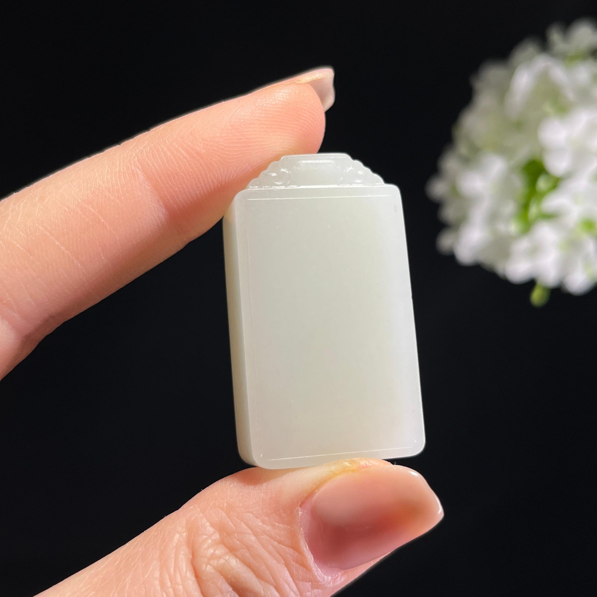 和田玉白玉籽料无事牌（yc372659）